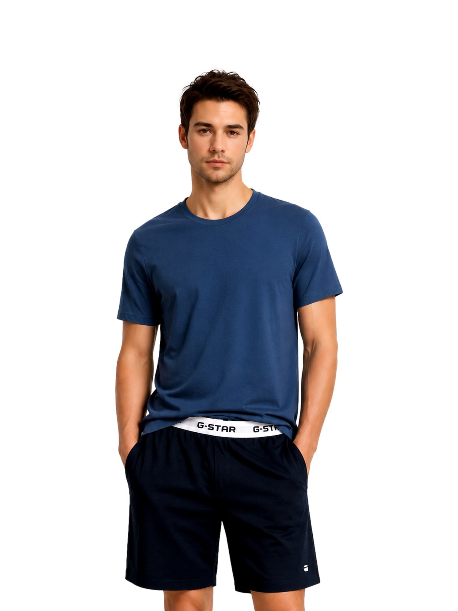 G-STAR Pijama corto 'Slate'  azul / negro – imagen 4