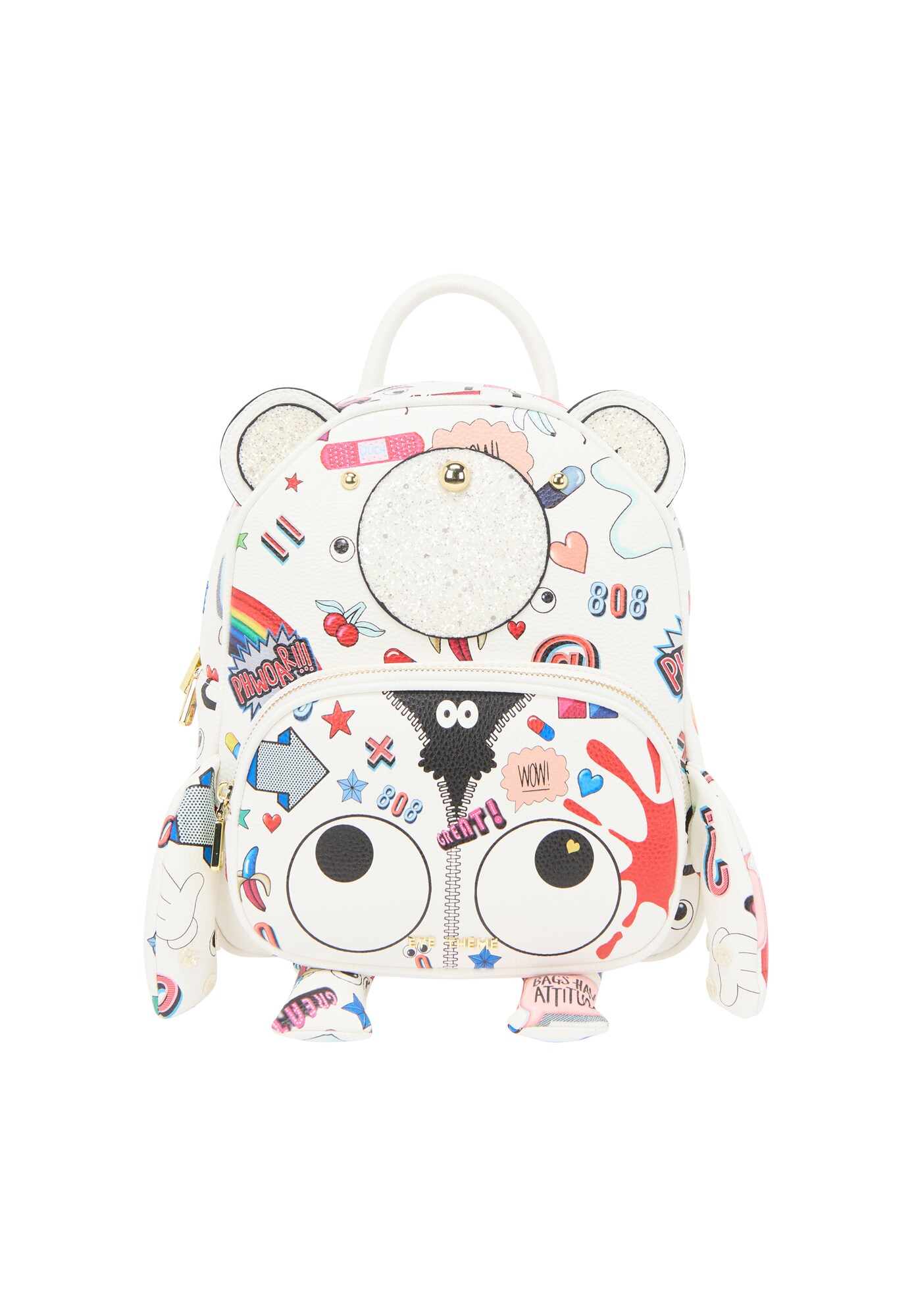 MYMO Rucsac Pop Eyetheme  albastru / roșu / negru / alb