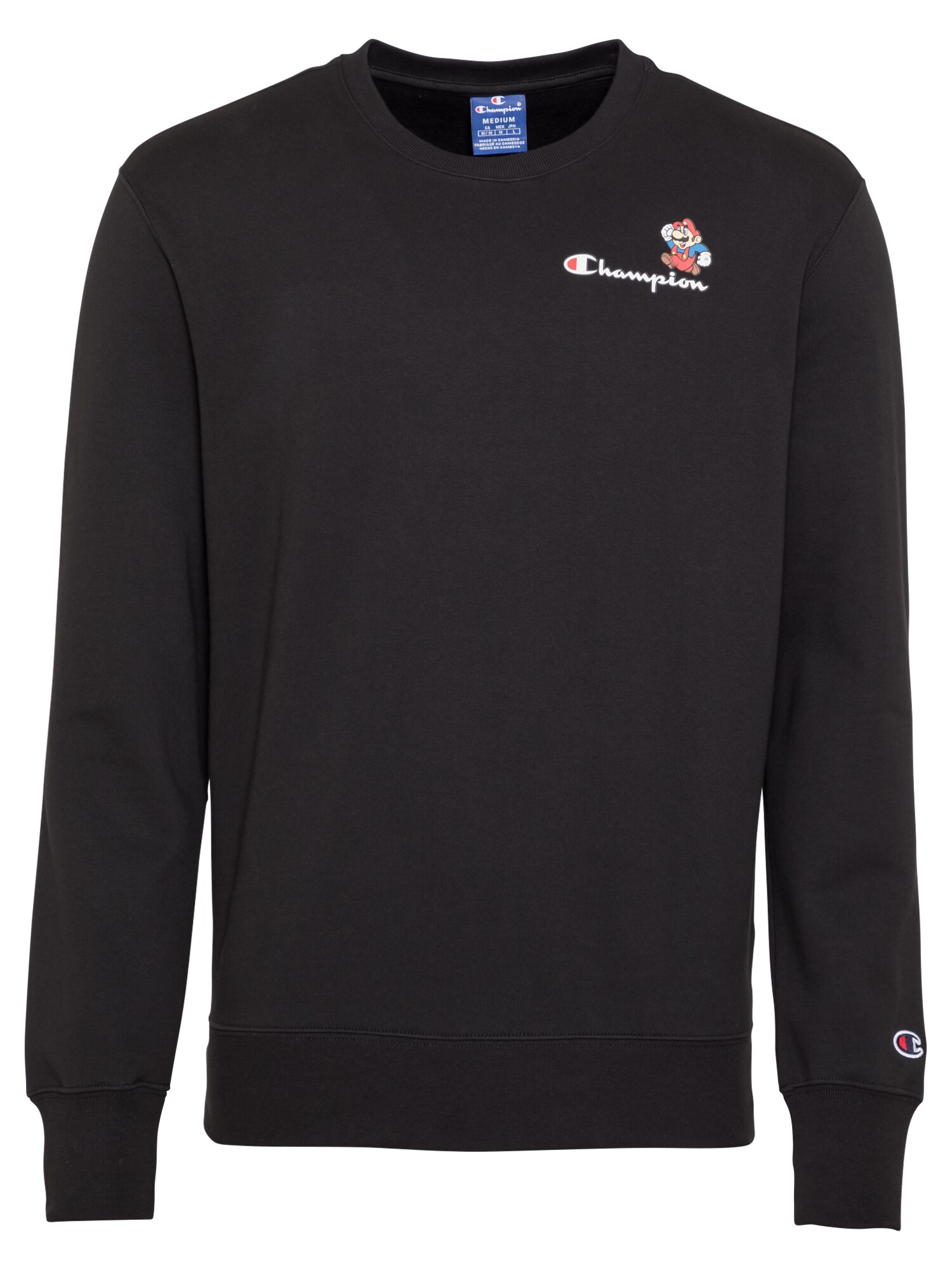 Champion Authentic Athletic Apparel Megztinis be užsegimo  juoda / balta / raudona / šviesiai mėlyna