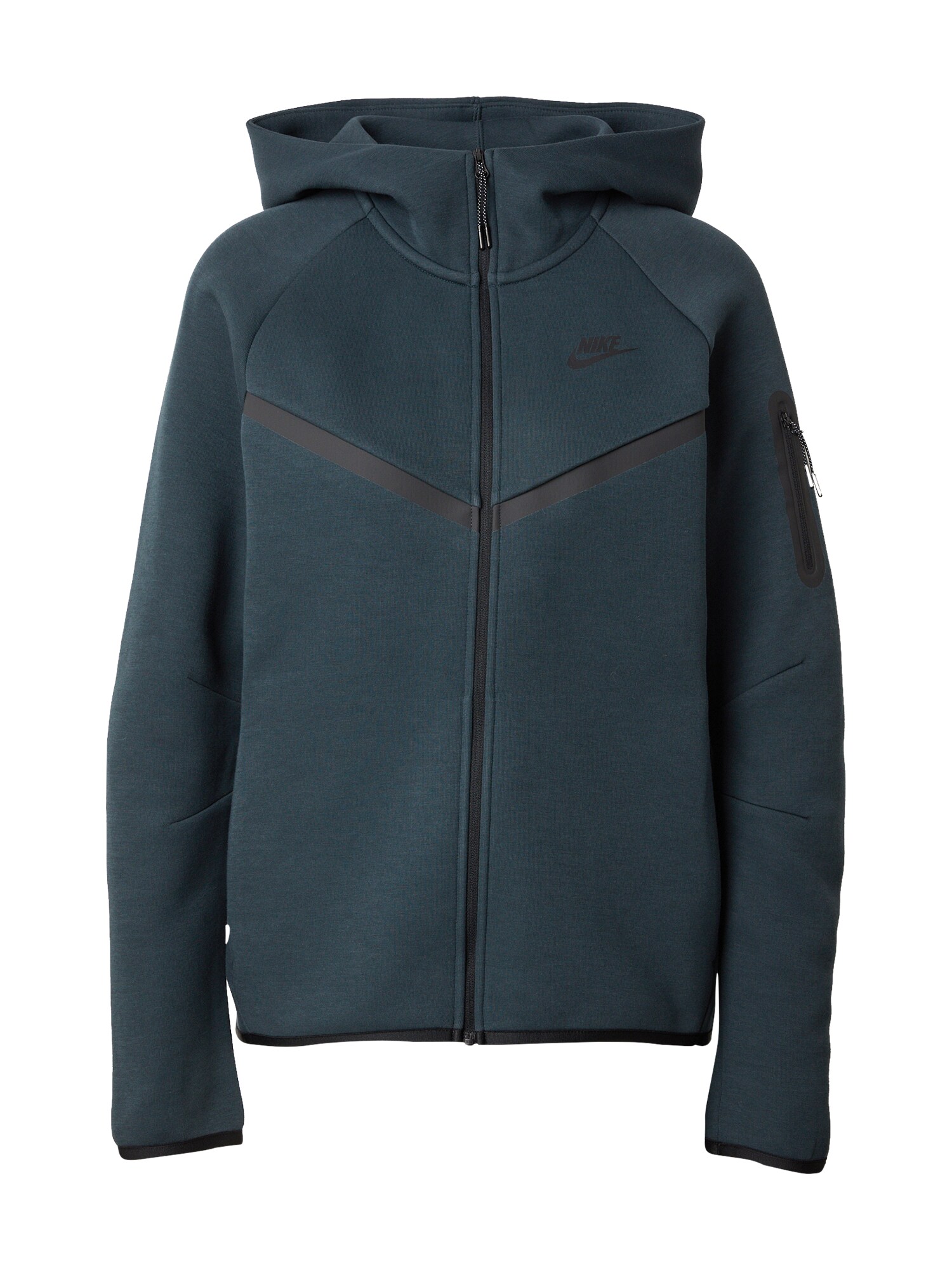 Nike Sportswear Hanorac 'TECH FLEECE 2'  verde pin / negru