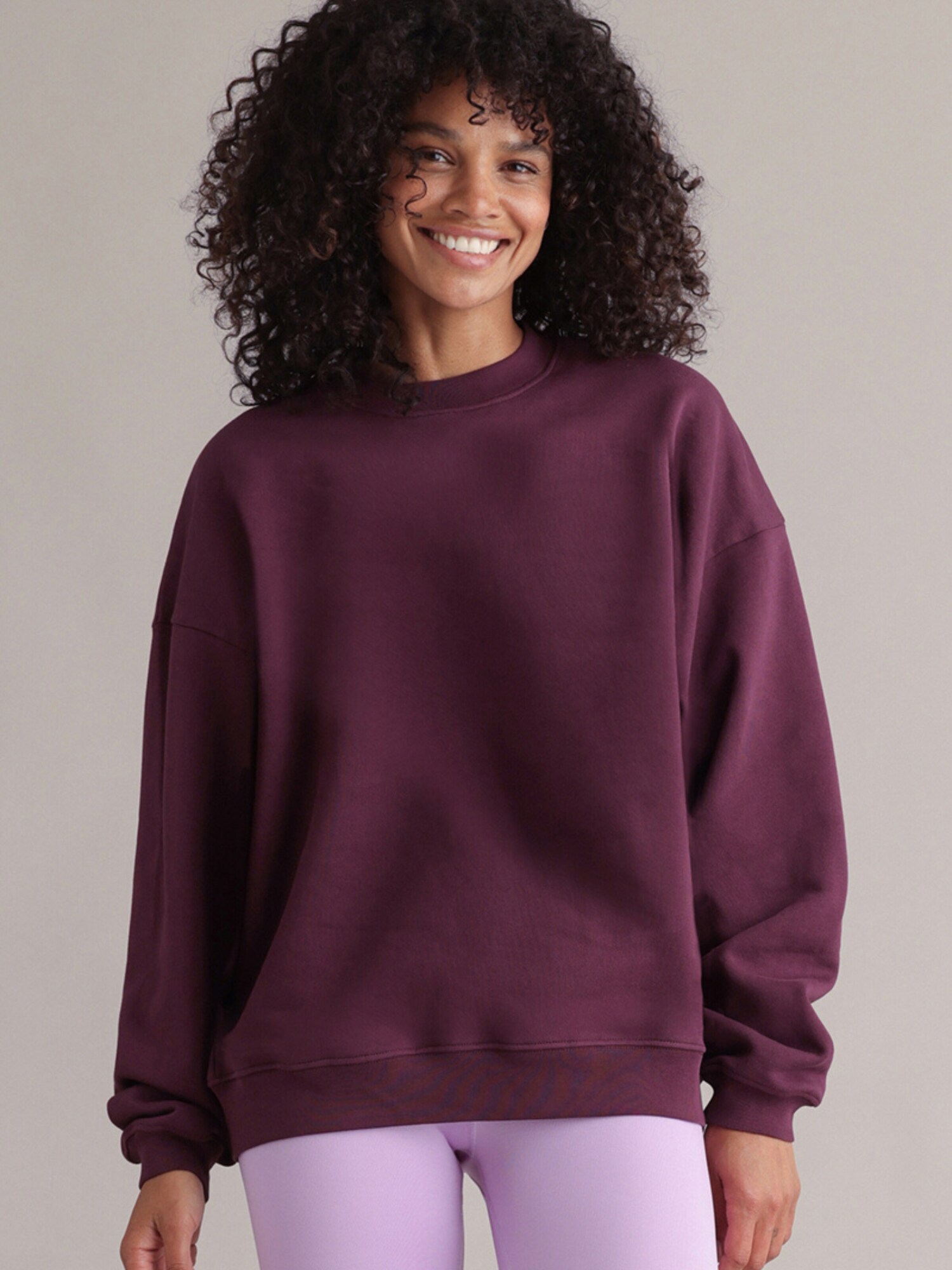 Hey Honey Sudadera 'Rise and Shine'  ciruela