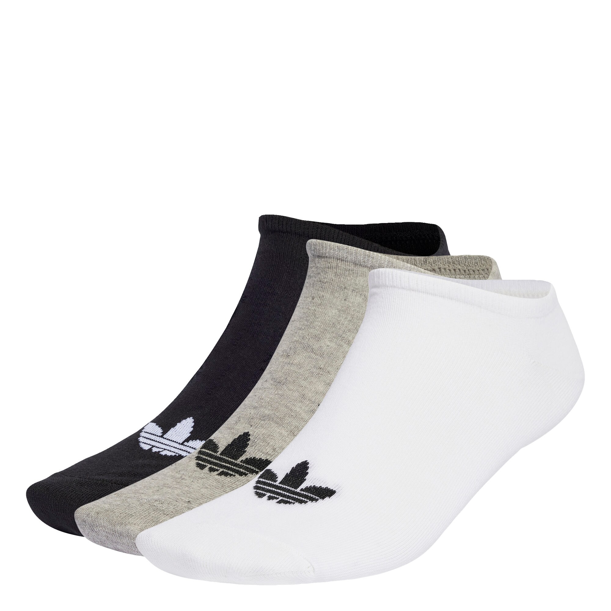 ADIDAS ORIGINALS Ponožky 'Trefoil Liner'  sivá / čierna / biela