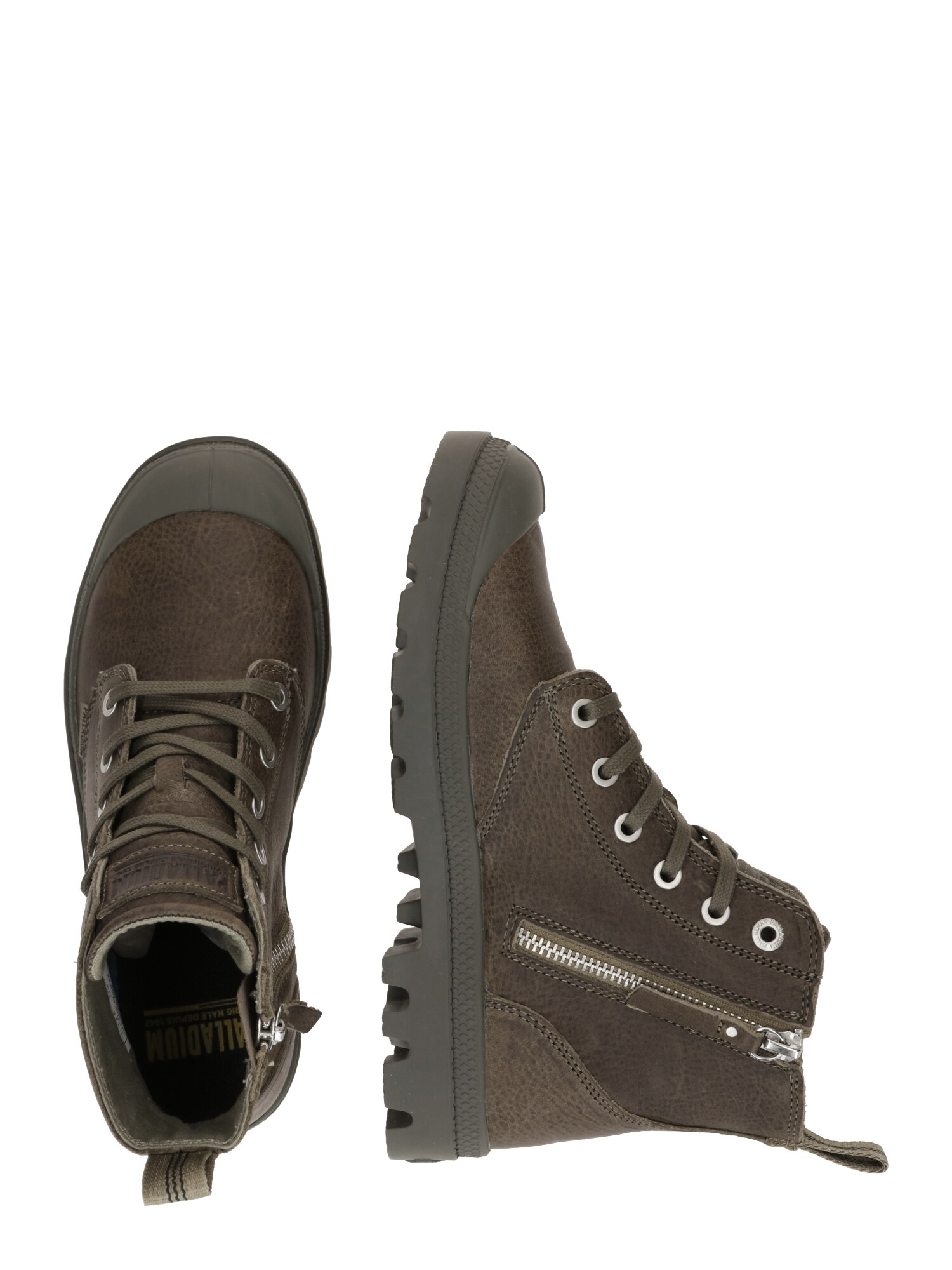 Palladium Botas con cordones  marrón oscuro – imagen 3