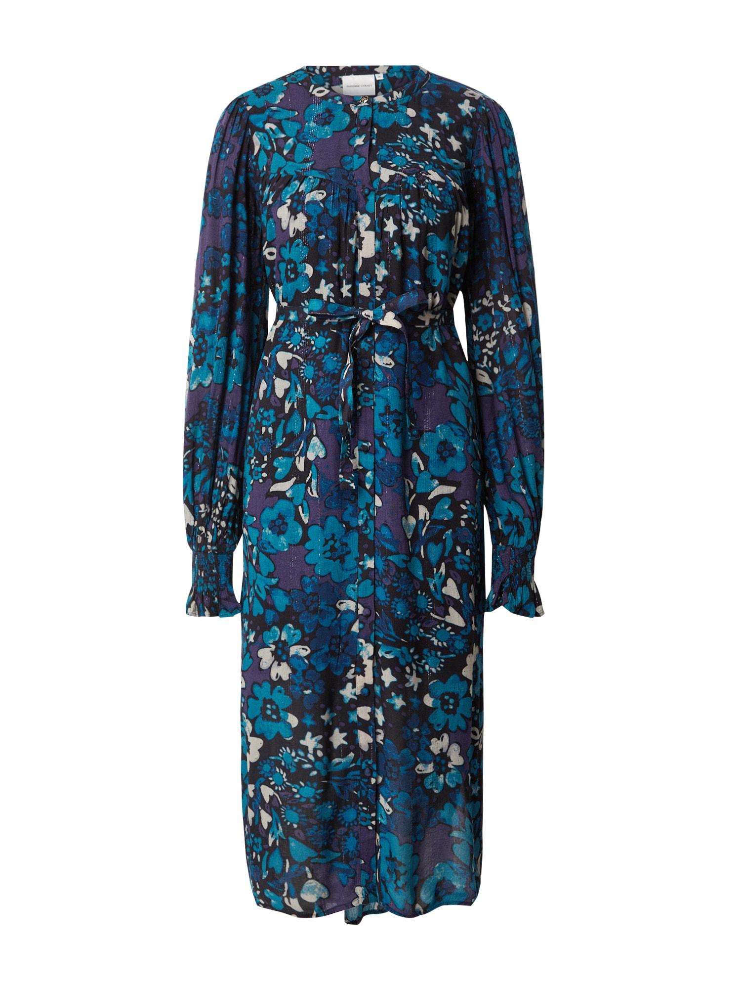 Fabienne Chapot Košulja haljina 'Willow'  morsko plava / cijan plava / prljavo bijela