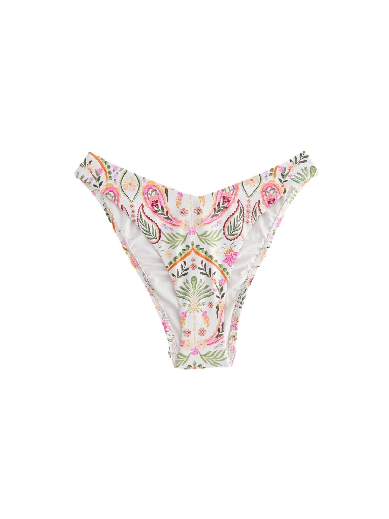 Next Slip costum de baie  verde / portocaliu / roz / alb