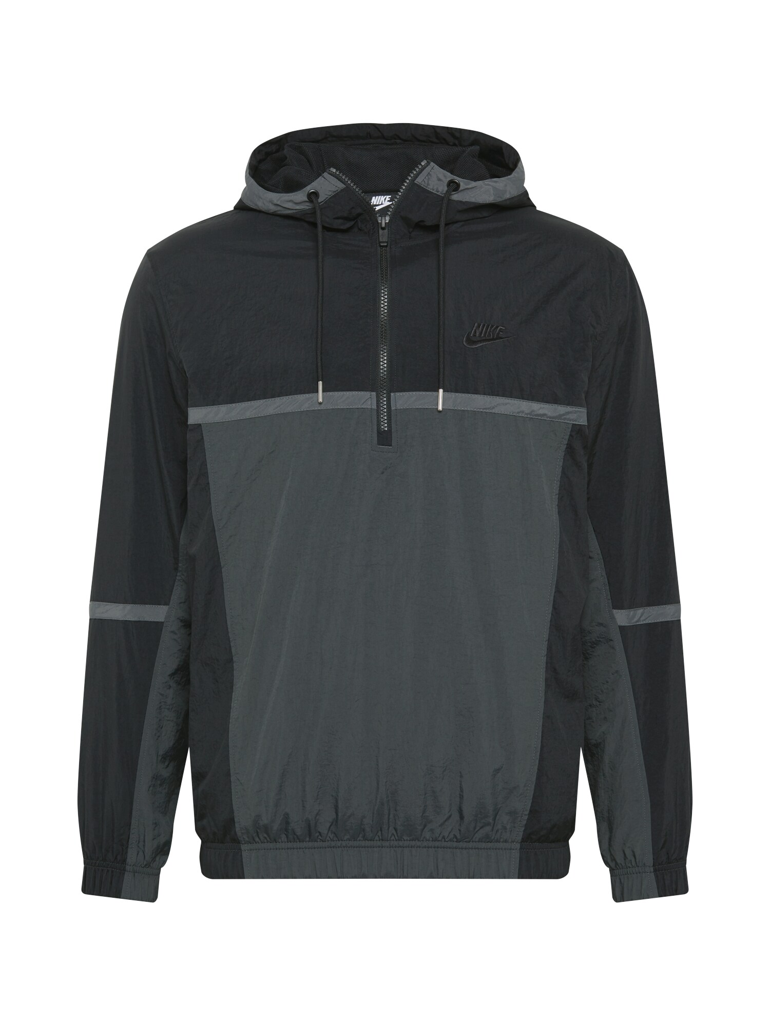 Nike Sportswear Demisezoninė striukė  pilka / juoda / tamsiai pilka
