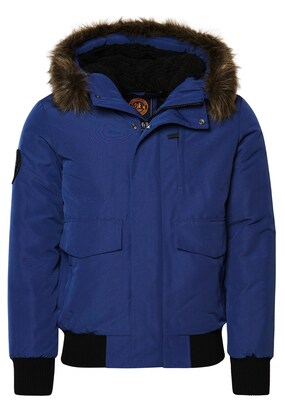 Superdry Tussenjas Royal blue/koningsblauw / Bruin / Zwart