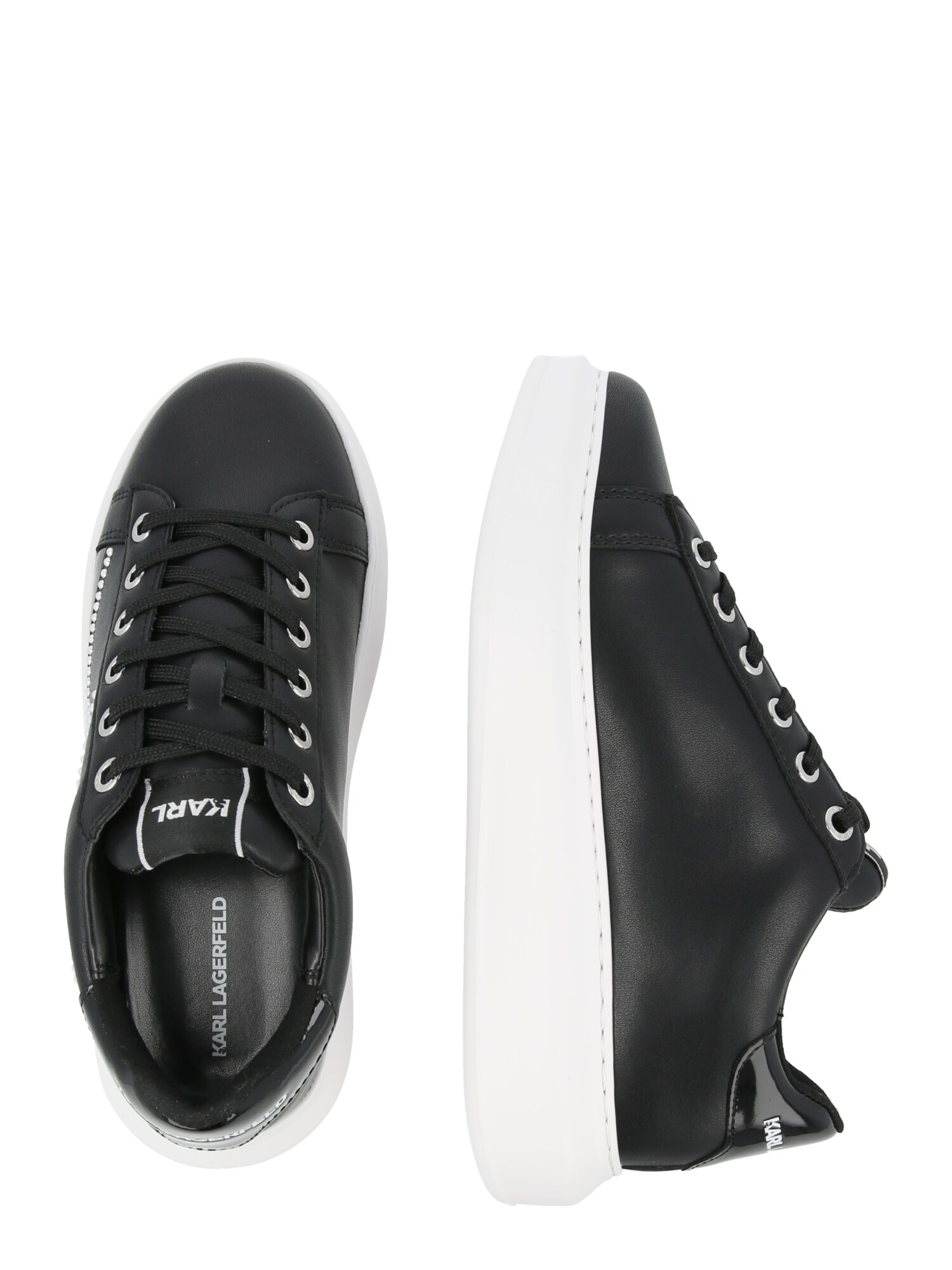Karl Lagerfeld Zapatillas deportivas bajas  negro / blanco perla – imagen 3