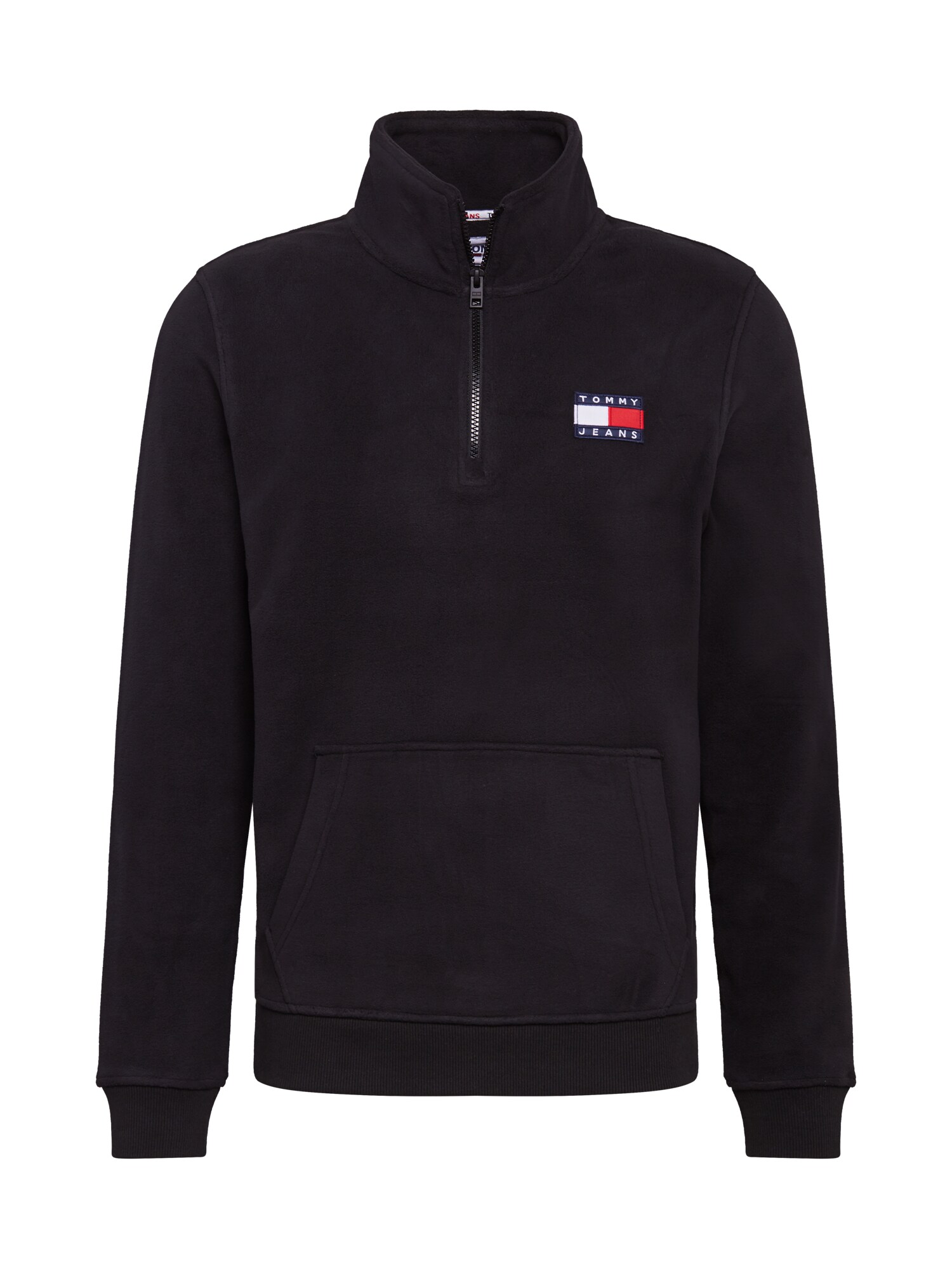 Tommy Jeans Megztinis be užsegimo 'POLAR'  juoda / balta / tamsiai mėlyna / raudona