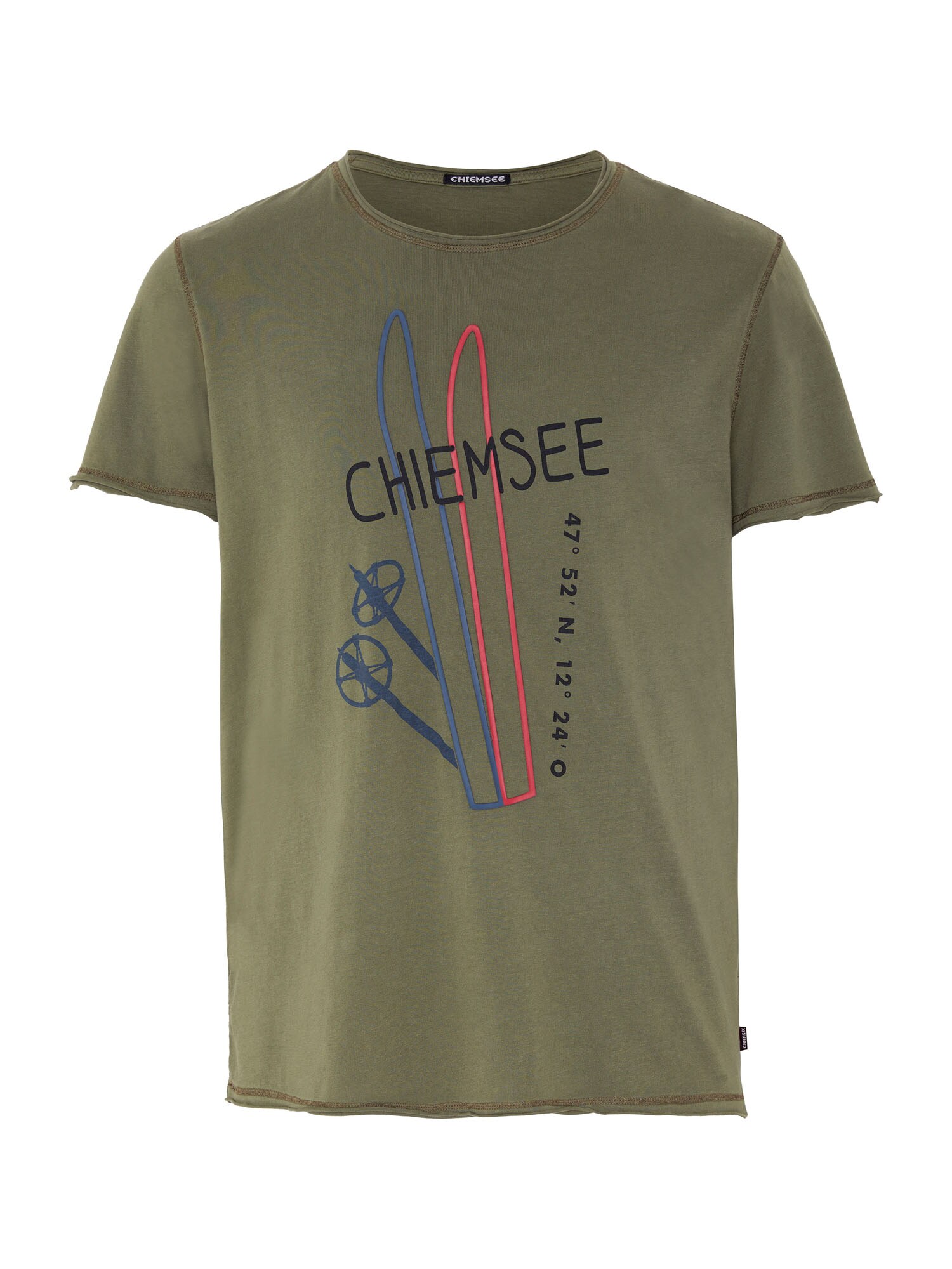 CHIEMSEE Marškinėliai 'HIMALCHULI'  alyvuogių spalva / mišrios spalvos