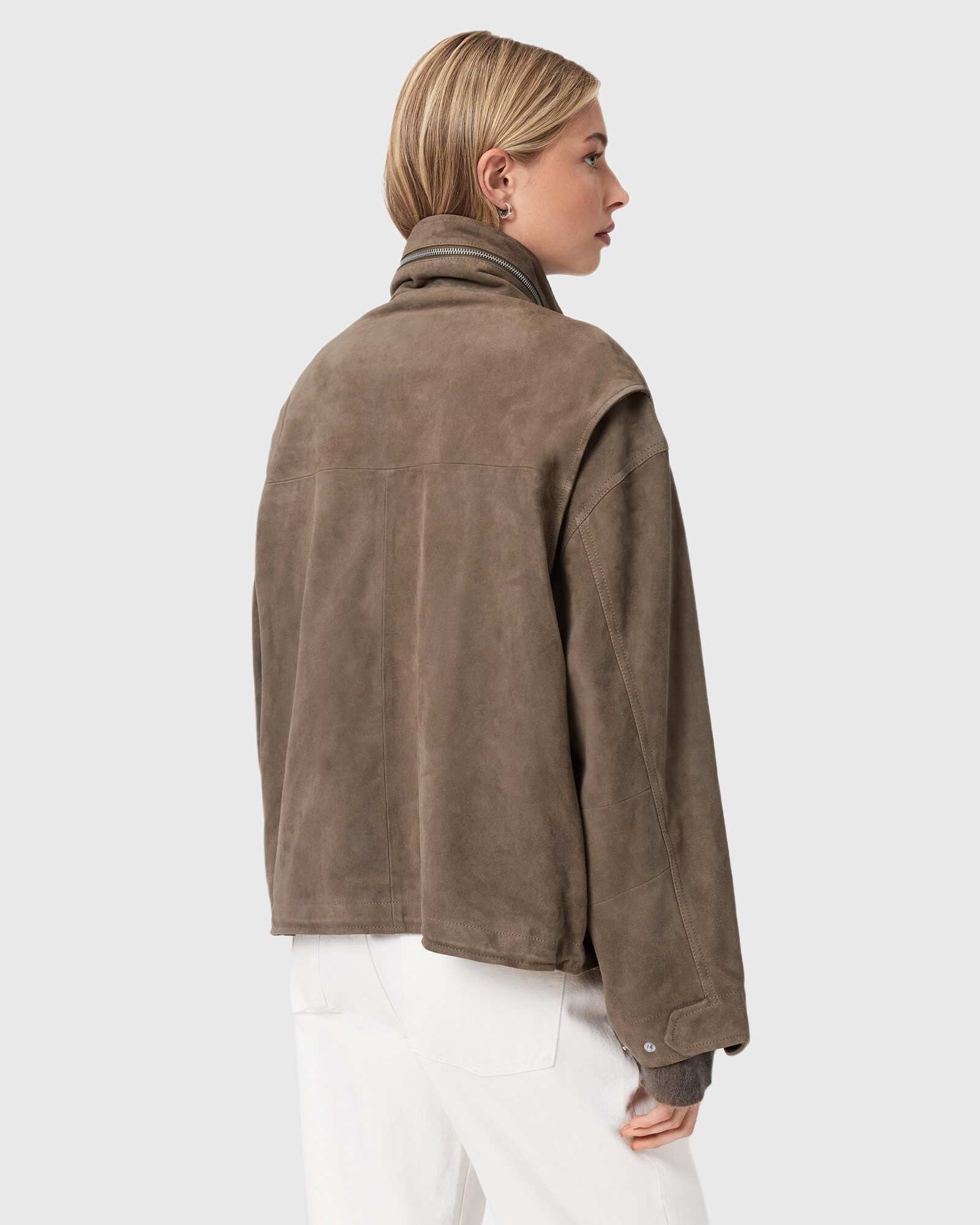 AllSaints Chaqueta de entretiempo  marrón – imagen 3