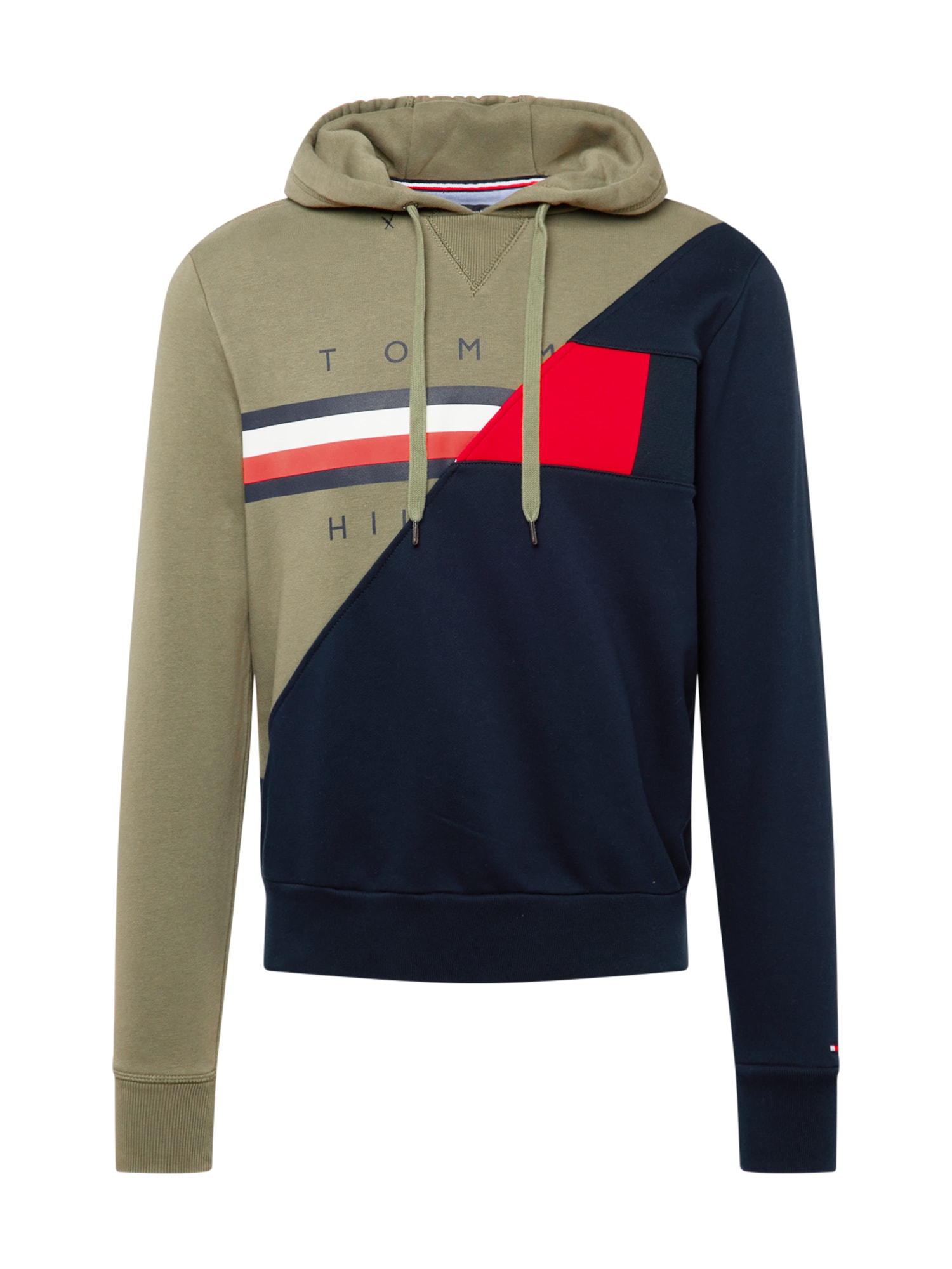 Tommy Remixed Sweatshirt  azul noturno / oliveira / vermelho / branco