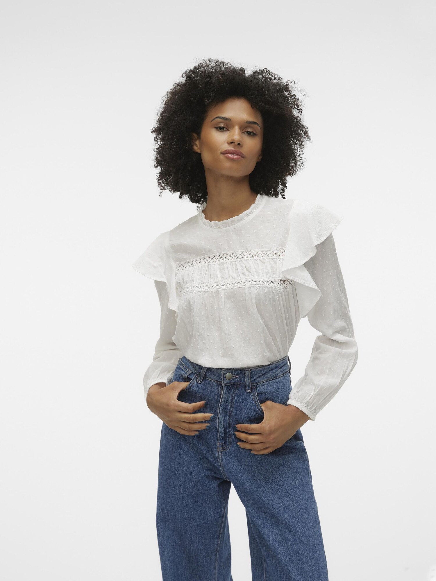 VERO MODA Blúzka 'TRINE' biela (obrázok 5)