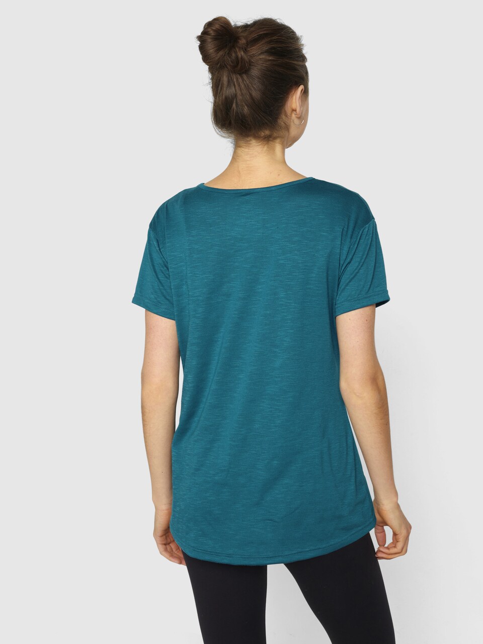 T-shirt turkos / gul