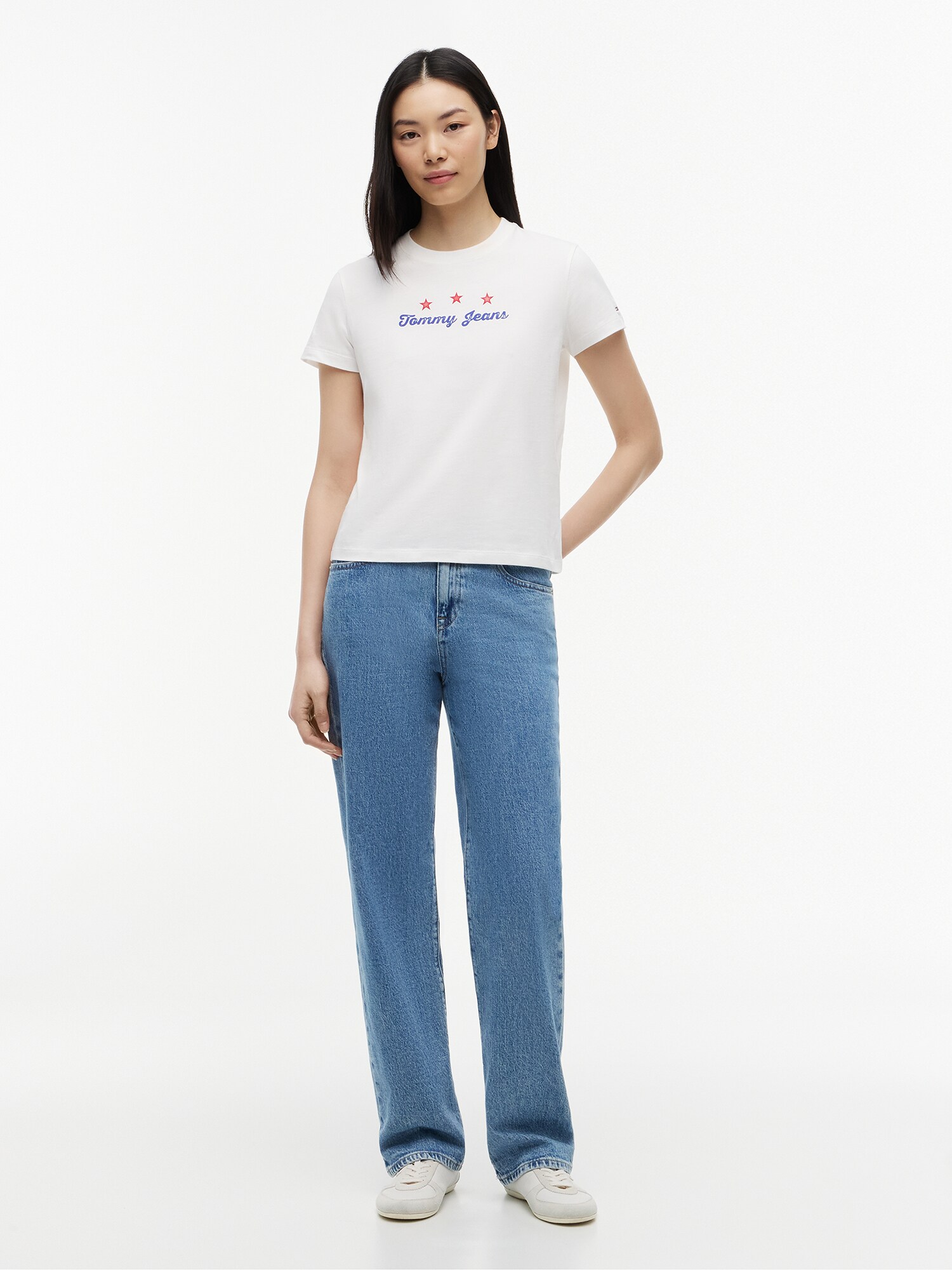 Tommy Jeans Camiseta 'Back Logo Graphic'  azul oscuro / rojo / blanco – imagen 4