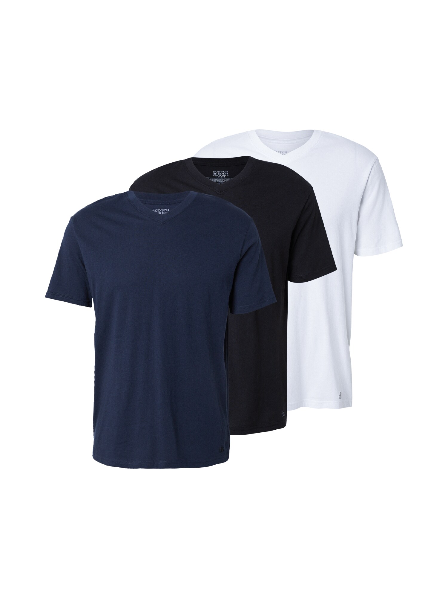 SCOTCH & SODA Tricou  albastru închis / negru / alb