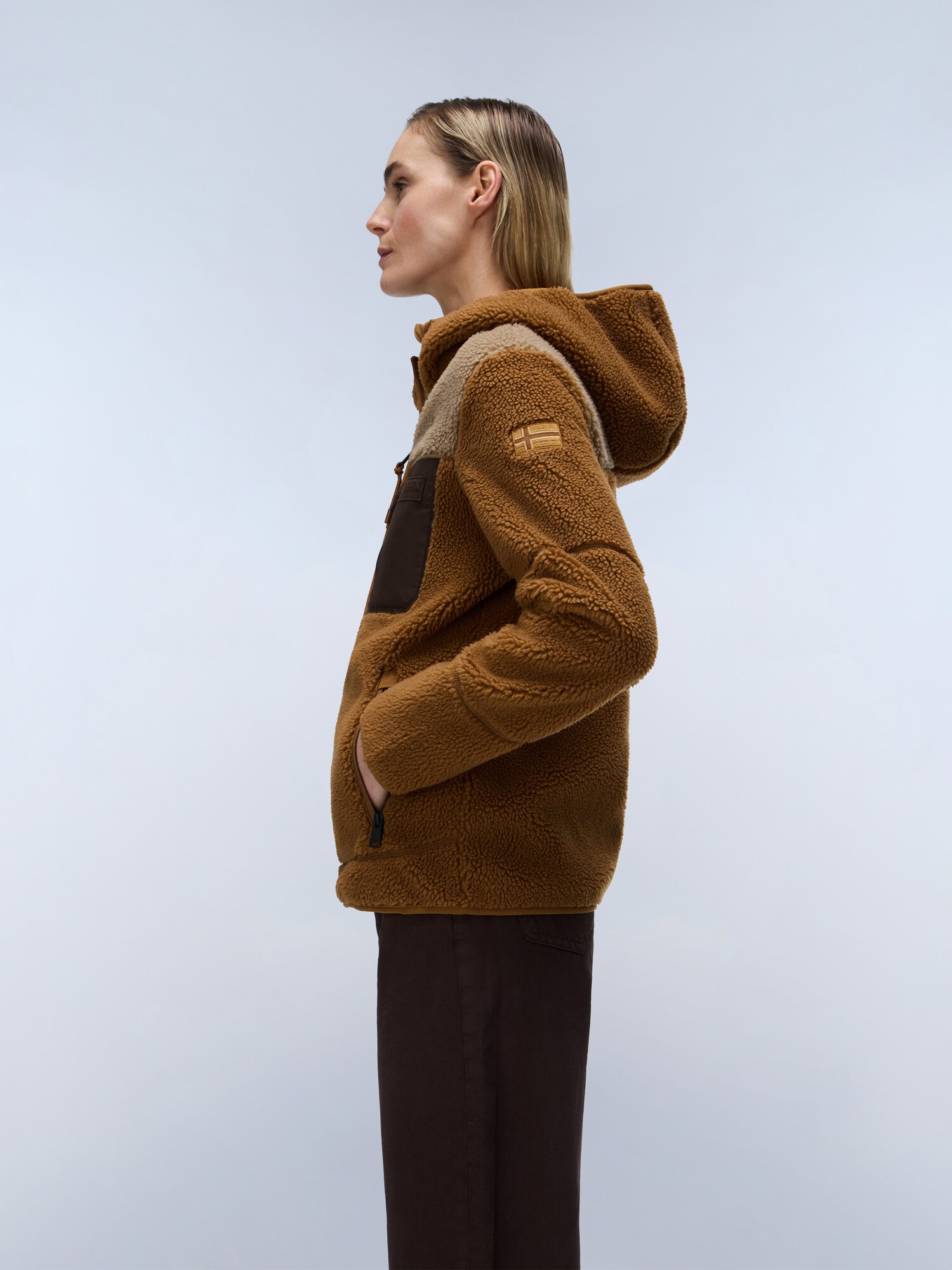 NAPAPIJRI Chaqueta polar 'YUPIK'  umbra / brocado / marrón oscuro – imagen 4