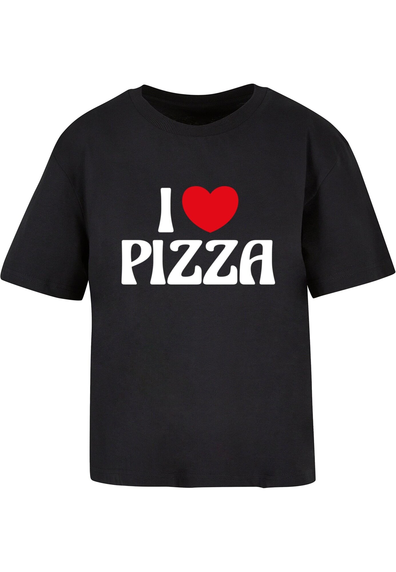 Miss Tee Tričko 'Pizza Love'  červená / čierna / biela