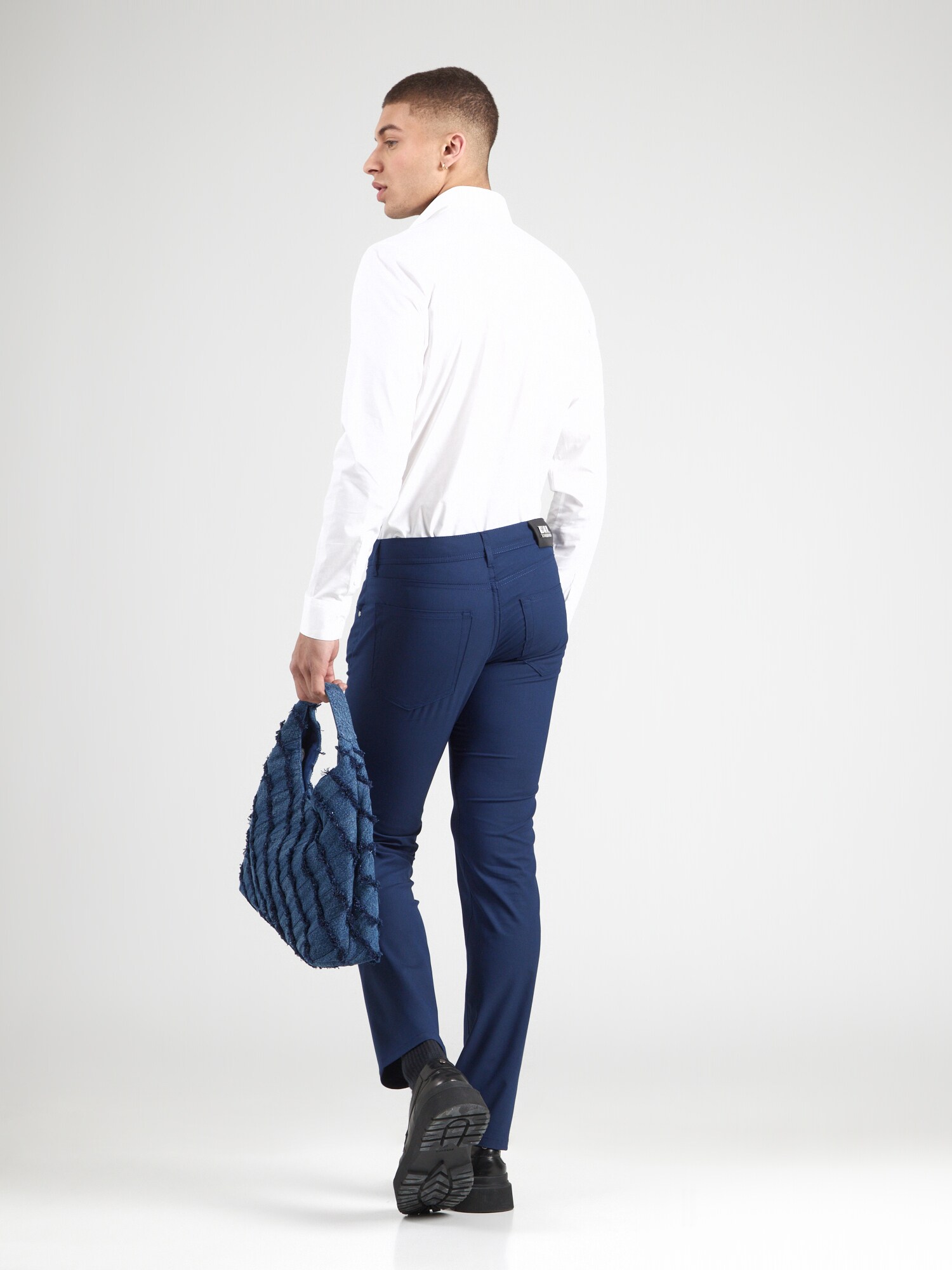 Karl Lagerfeld Chino nohavice kráľovská modrá (obrázok 3)