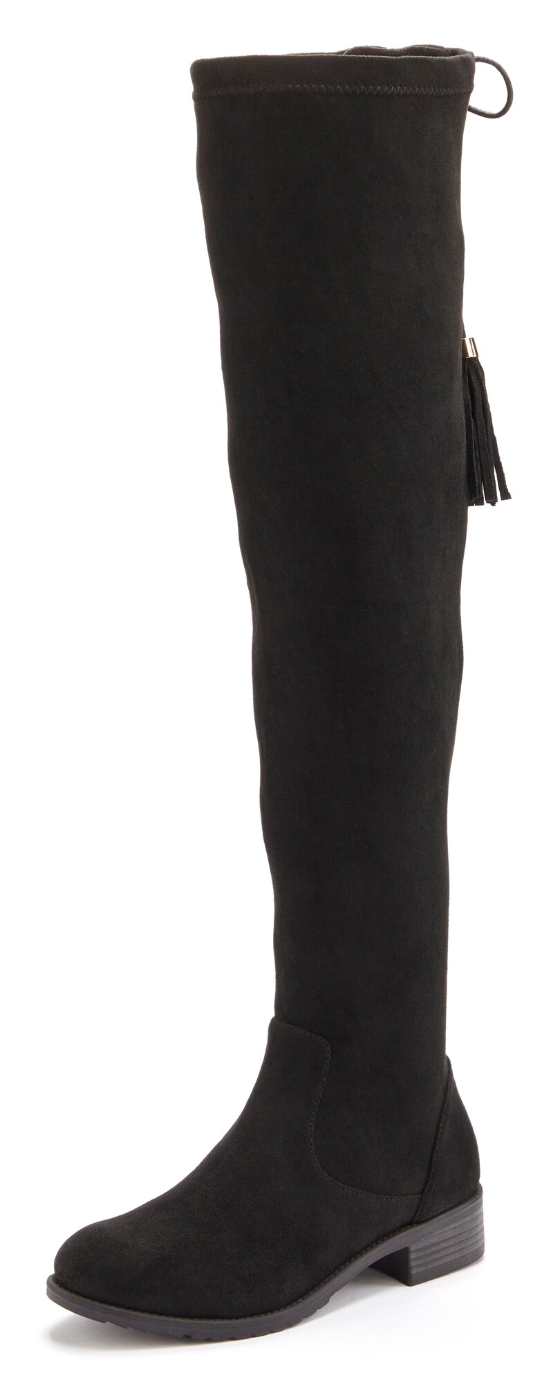 LASCANA Cizme peste genunchi  negru