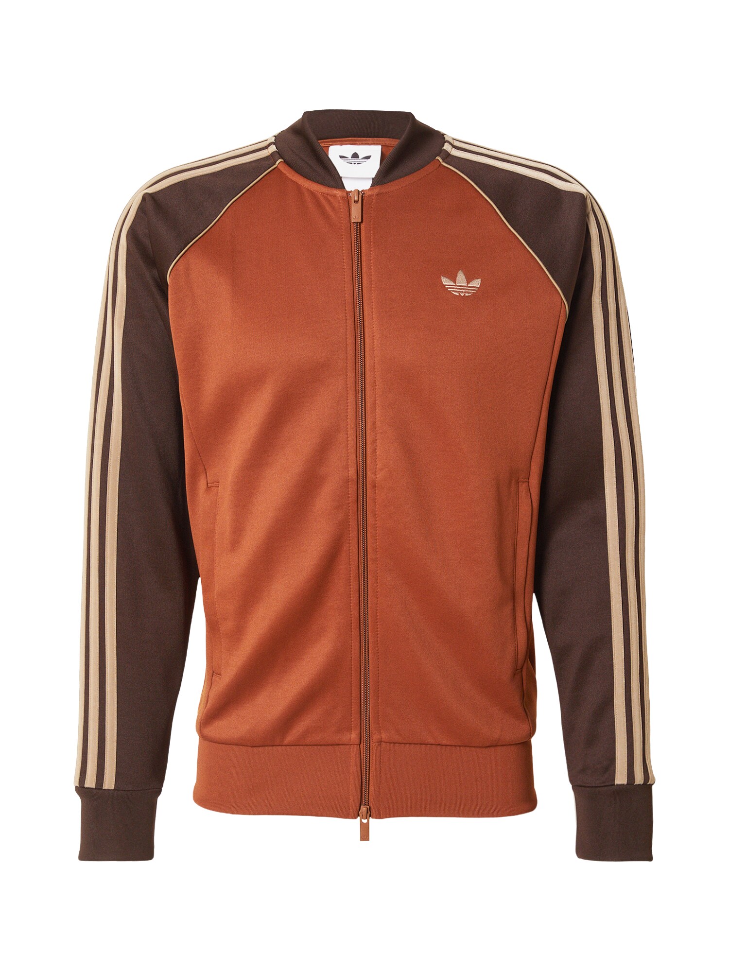 ADIDAS ORIGINALS Tepláková bunda  piesková / čokoládová / pueblo