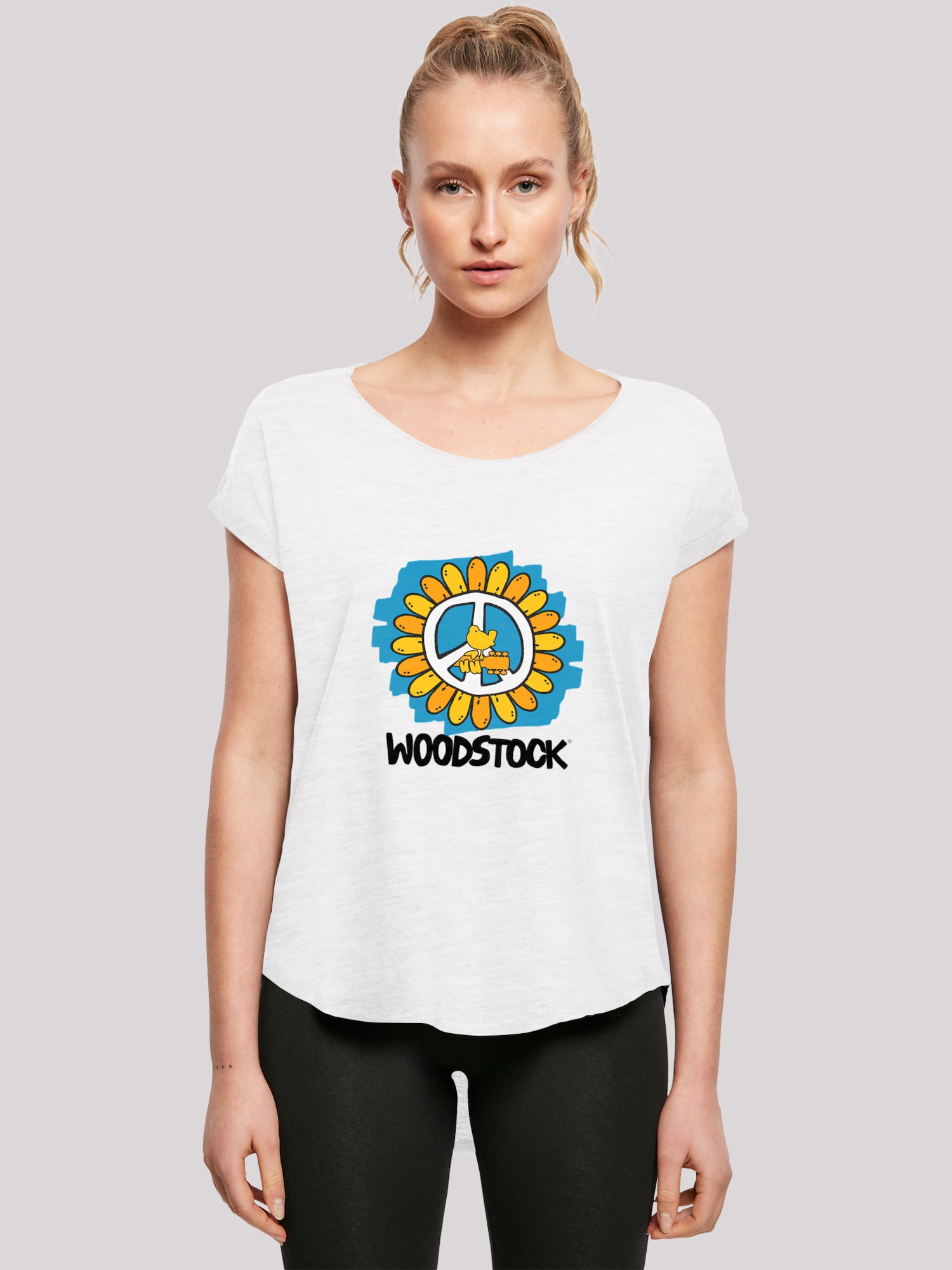 Thumbnail - F4NT4STIC T-Shirt Woodstock Artwork Flower Peace