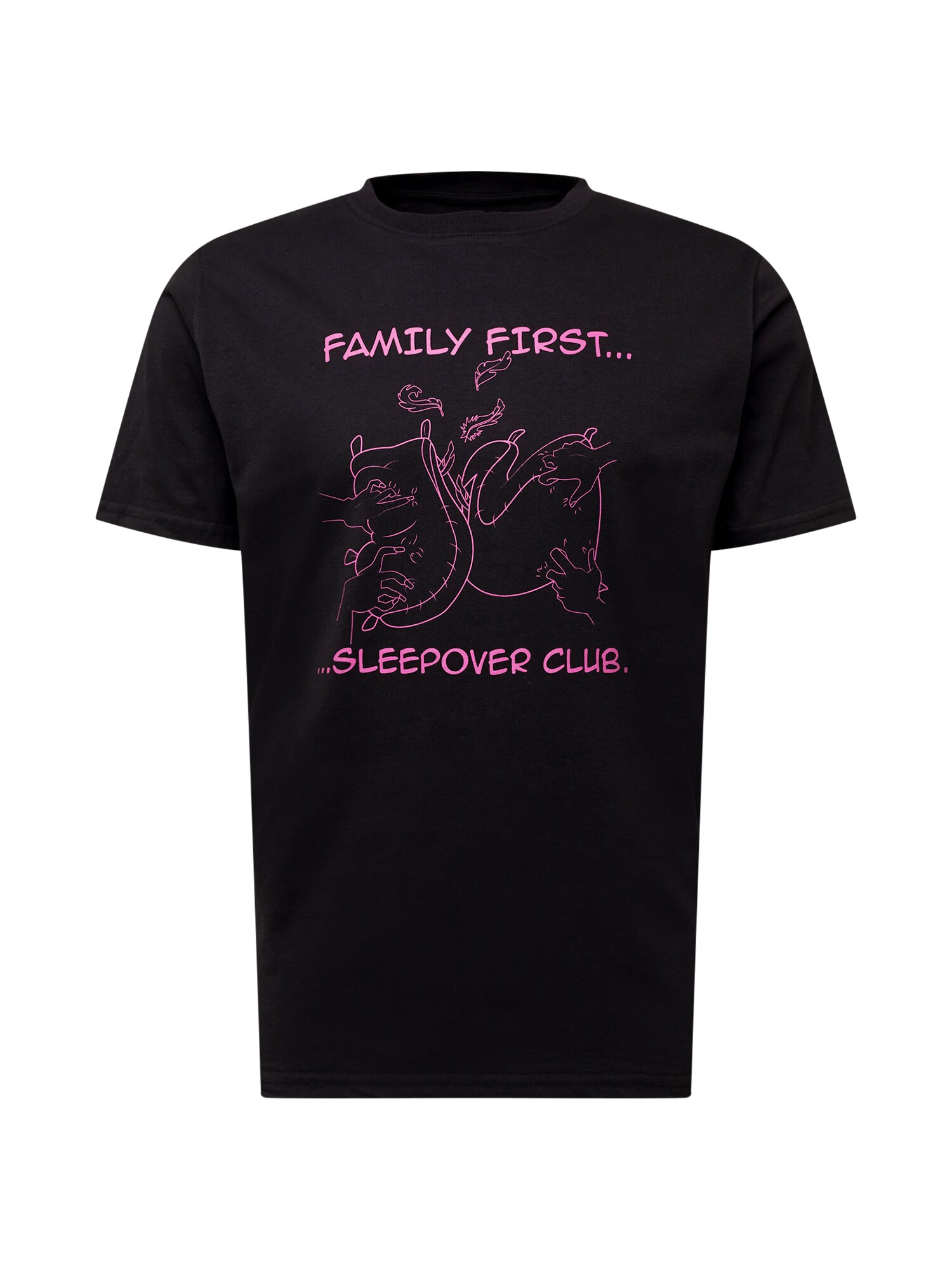 Family First Marškinėliai juoda / ciklameno spalva