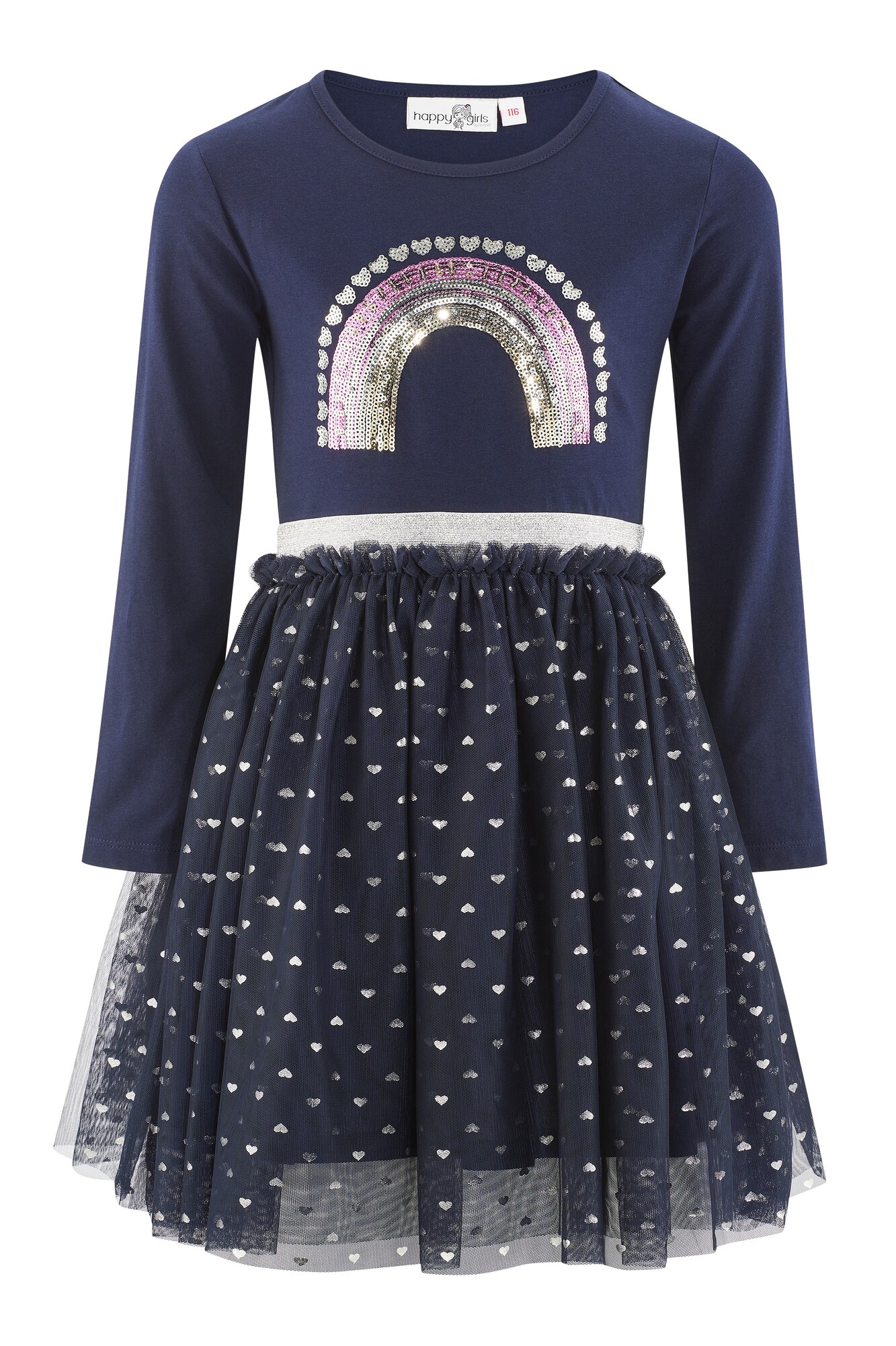 happy girls Rochie  bleumarin / roz eozină / argintiu