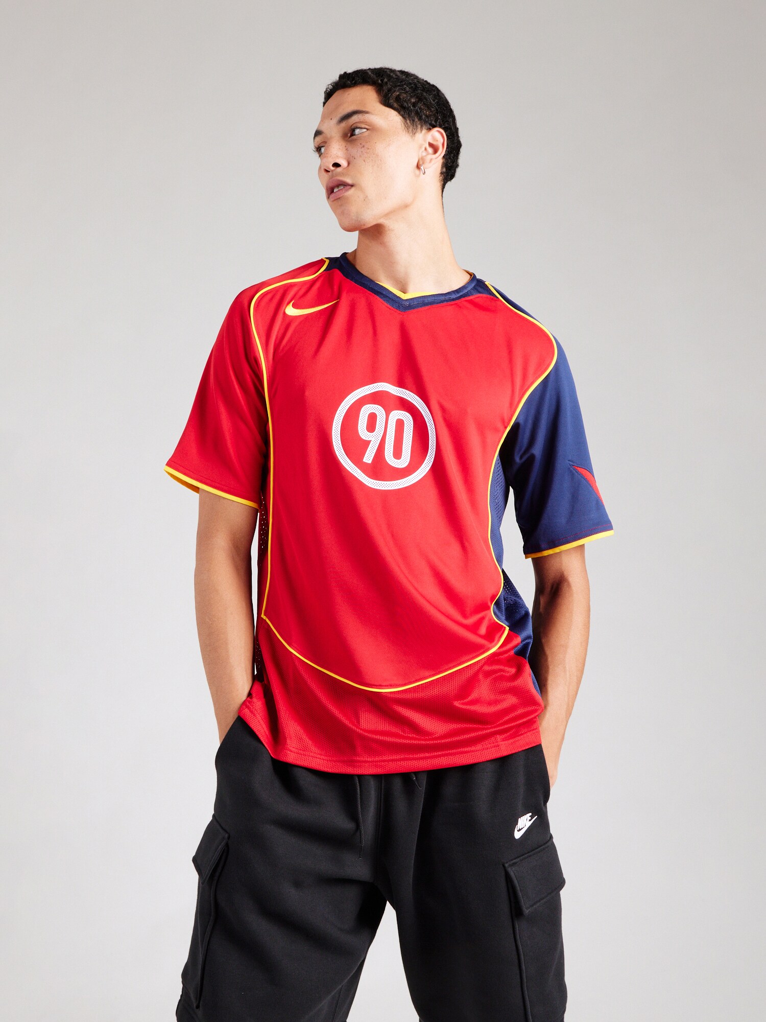 Nike Sportswear Póló 'Total90'  sötétkék / sárga / piros / fehér termék 2. képe