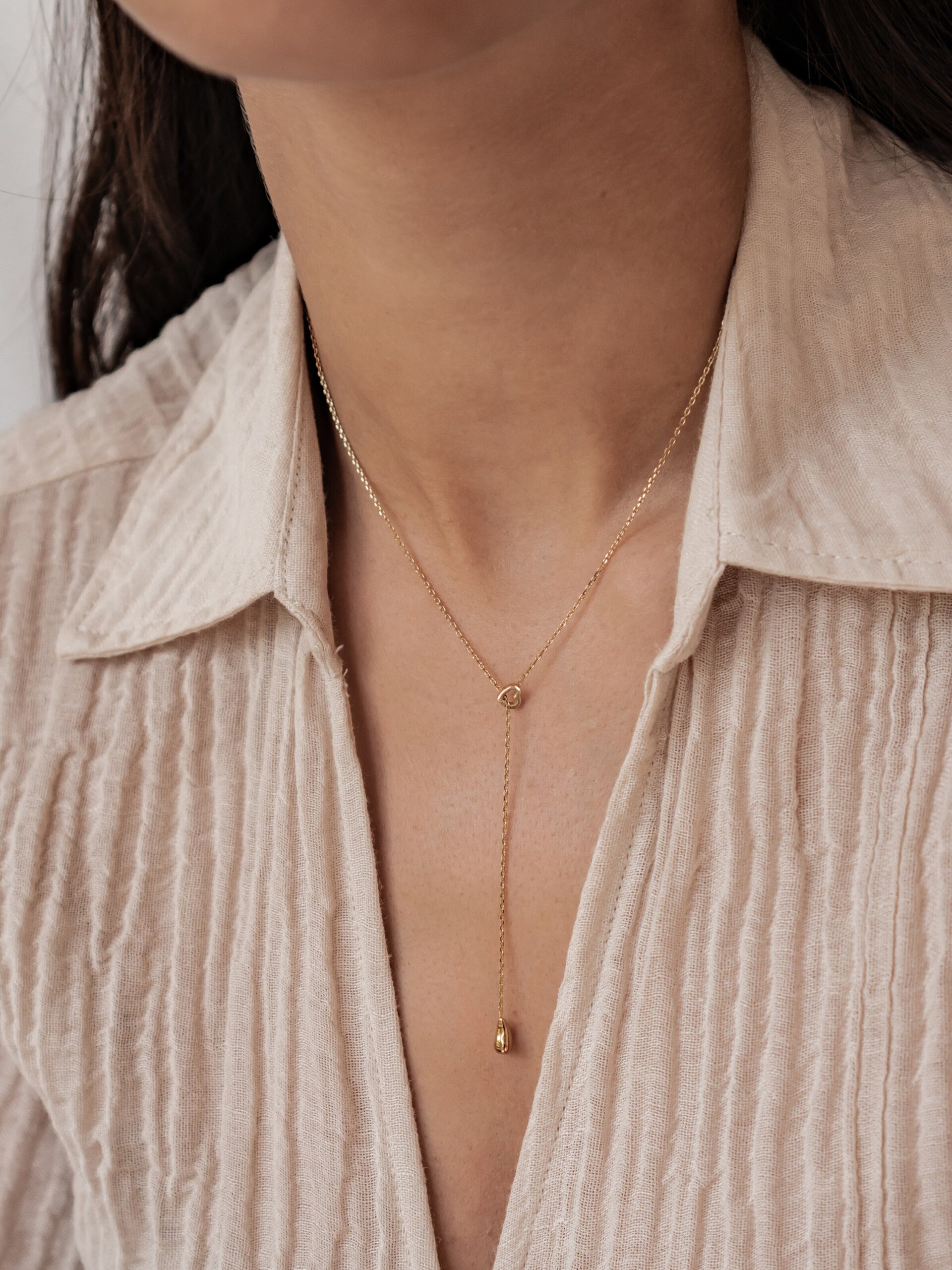 Hey Happiness Halsband 'Heart Lariat' dam