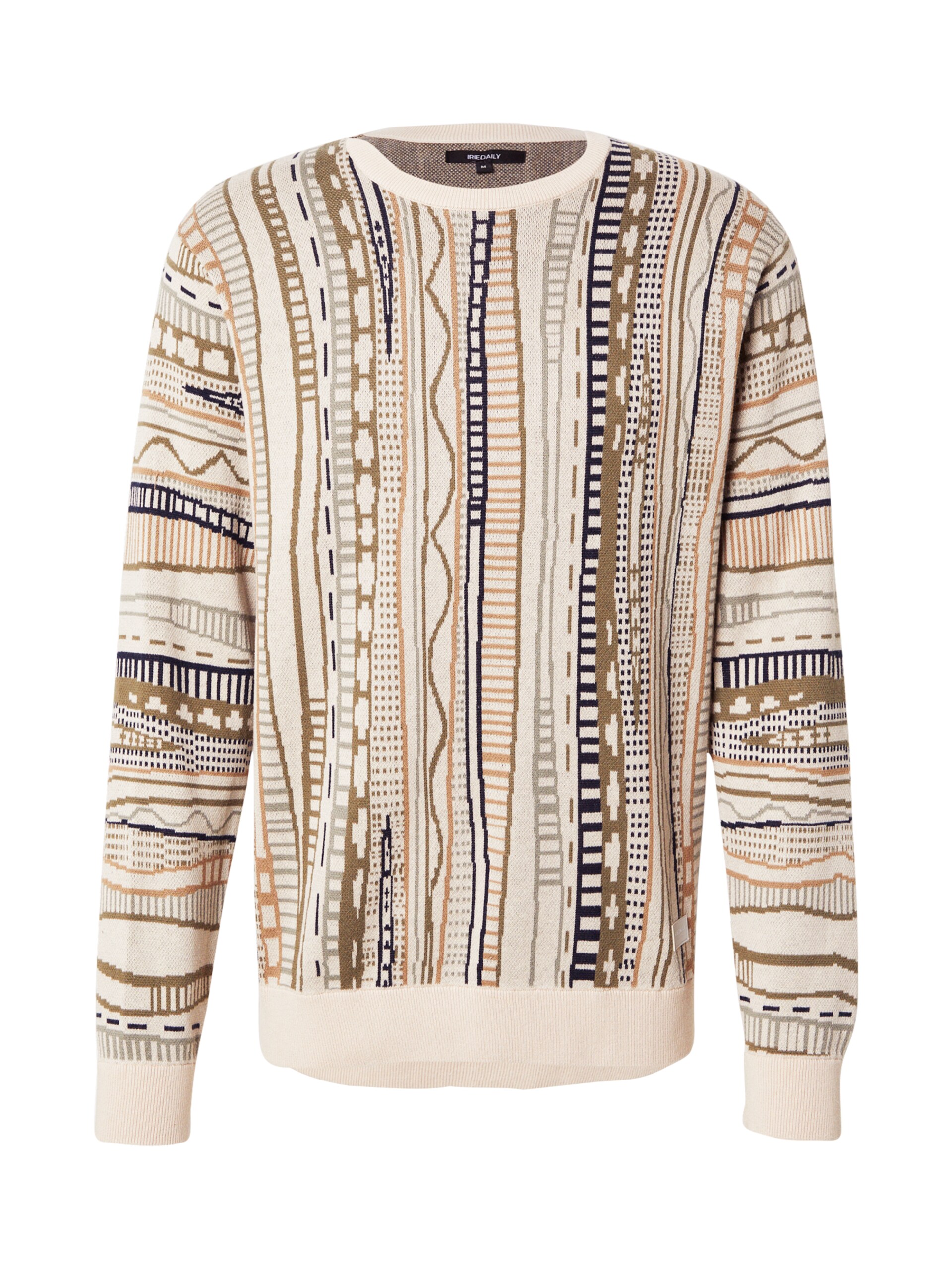 Iriedaily Tröja 'Theodore' beige / oliv herr