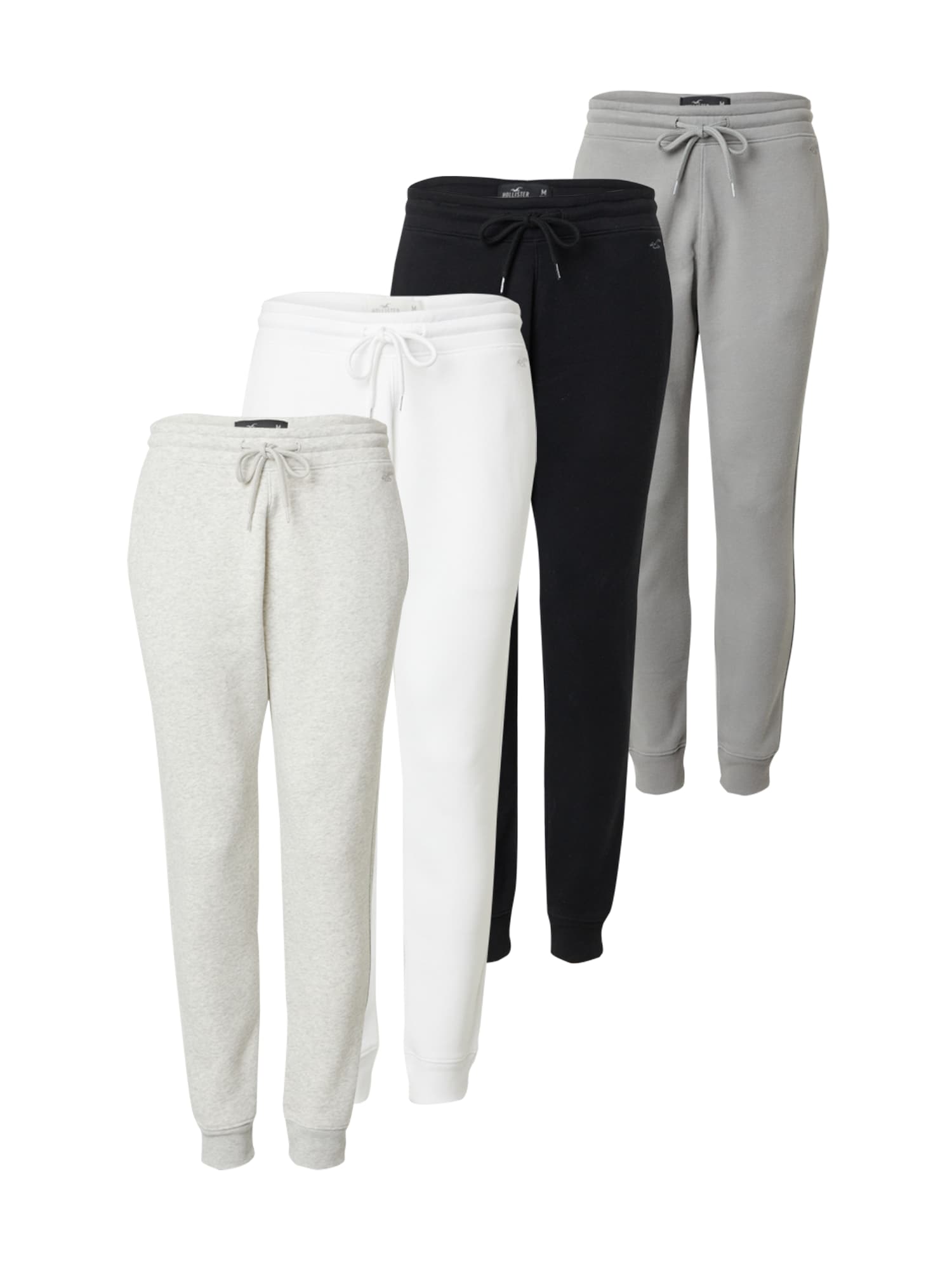 HOLLISTER Панталон  светлосиво / сив меланж / черно / мръсно бяло