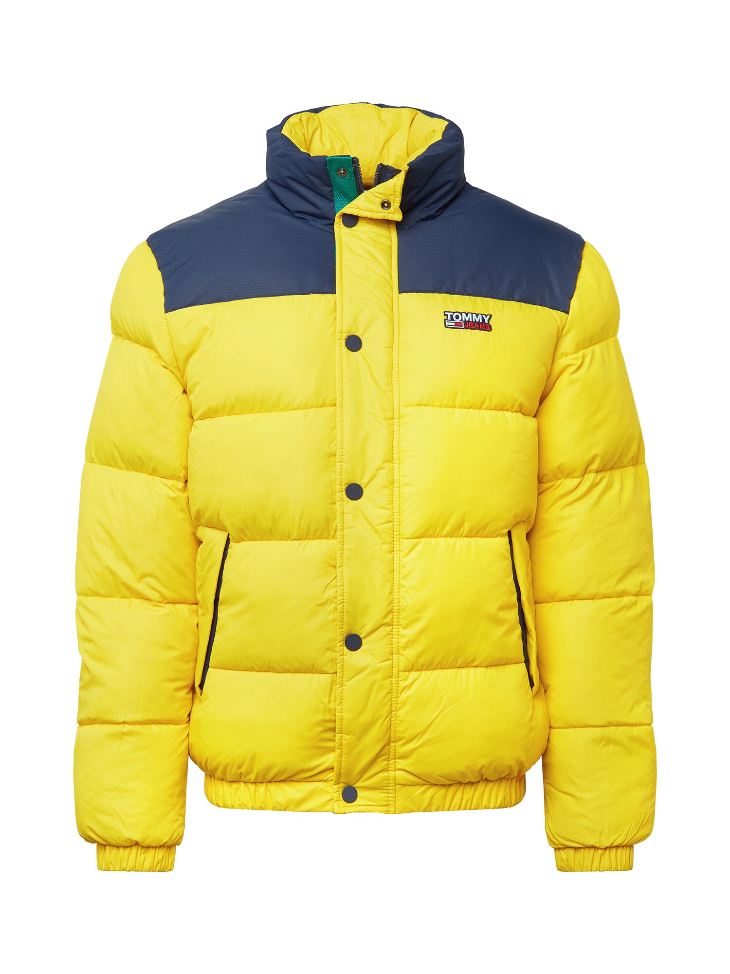 Tommy Jeans Žieminė striukė  geltona / mėlyna