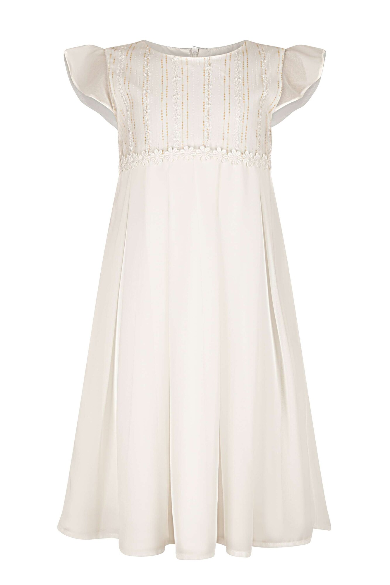 happy girls Rochie  auriu / alb
