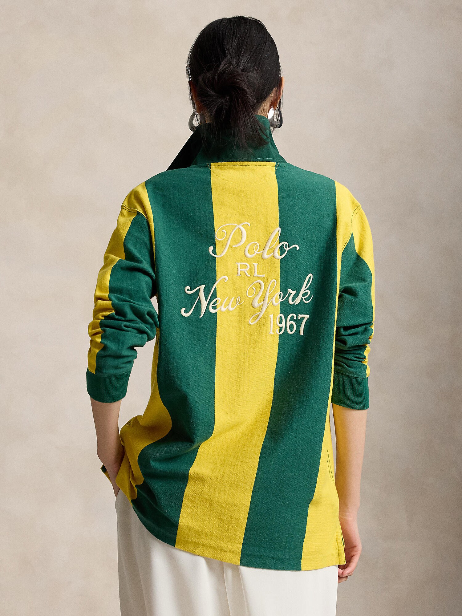 Polo Ralph Lauren Jersey amarillo / verde oscuro / rojo / blanco – imagen 3