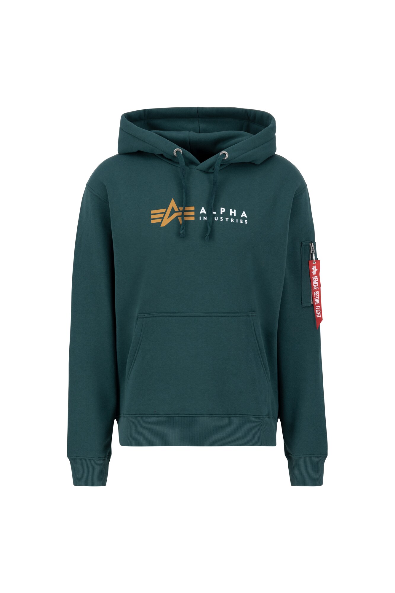 ALPHA INDUSTRIES Mikina  zelená / oranžová / biela