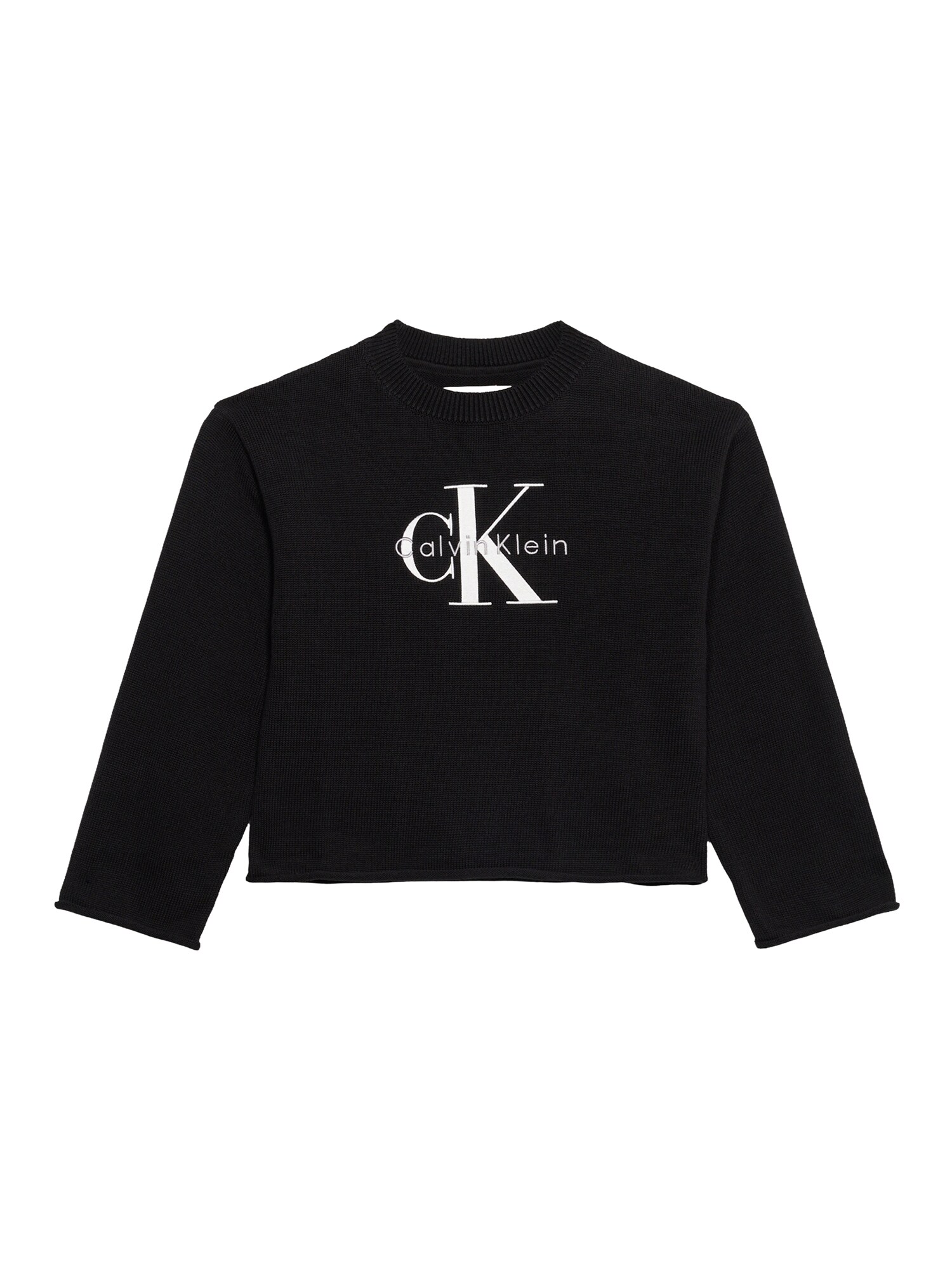 Calvin Klein Jeans Sveter  čierna / biela
