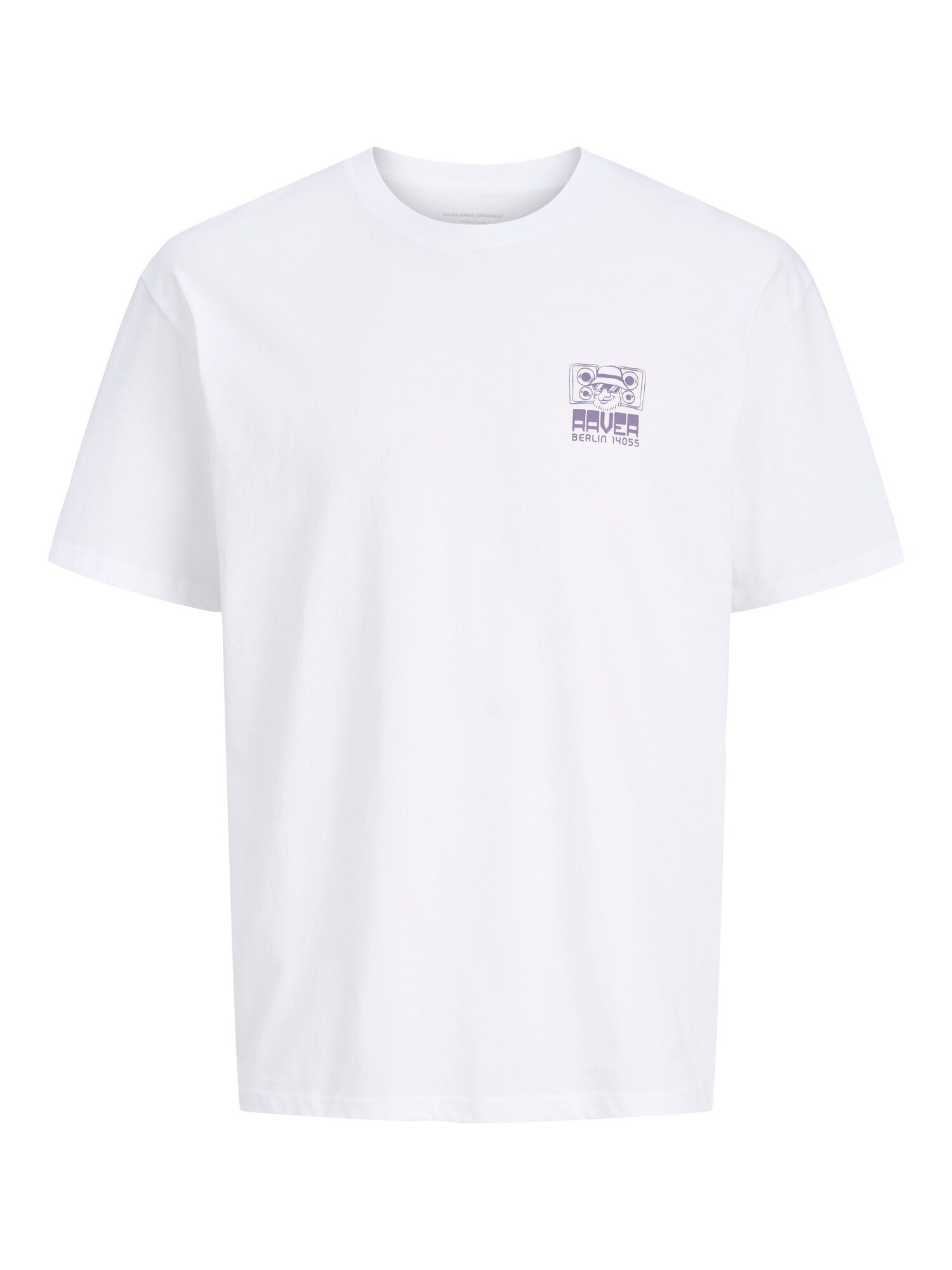 JACK &amp; JONES Camiseta  lila / blanco