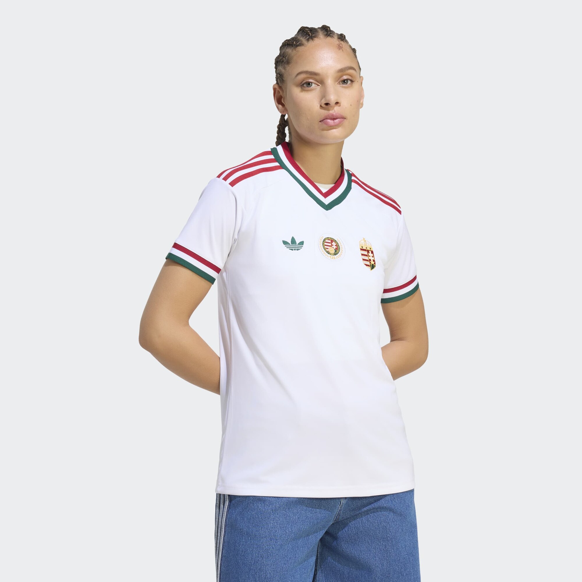 ADIDAS PERFORMANCE Camiseta de fútbol 'Hungary 26 Away'  burdeos / blanco