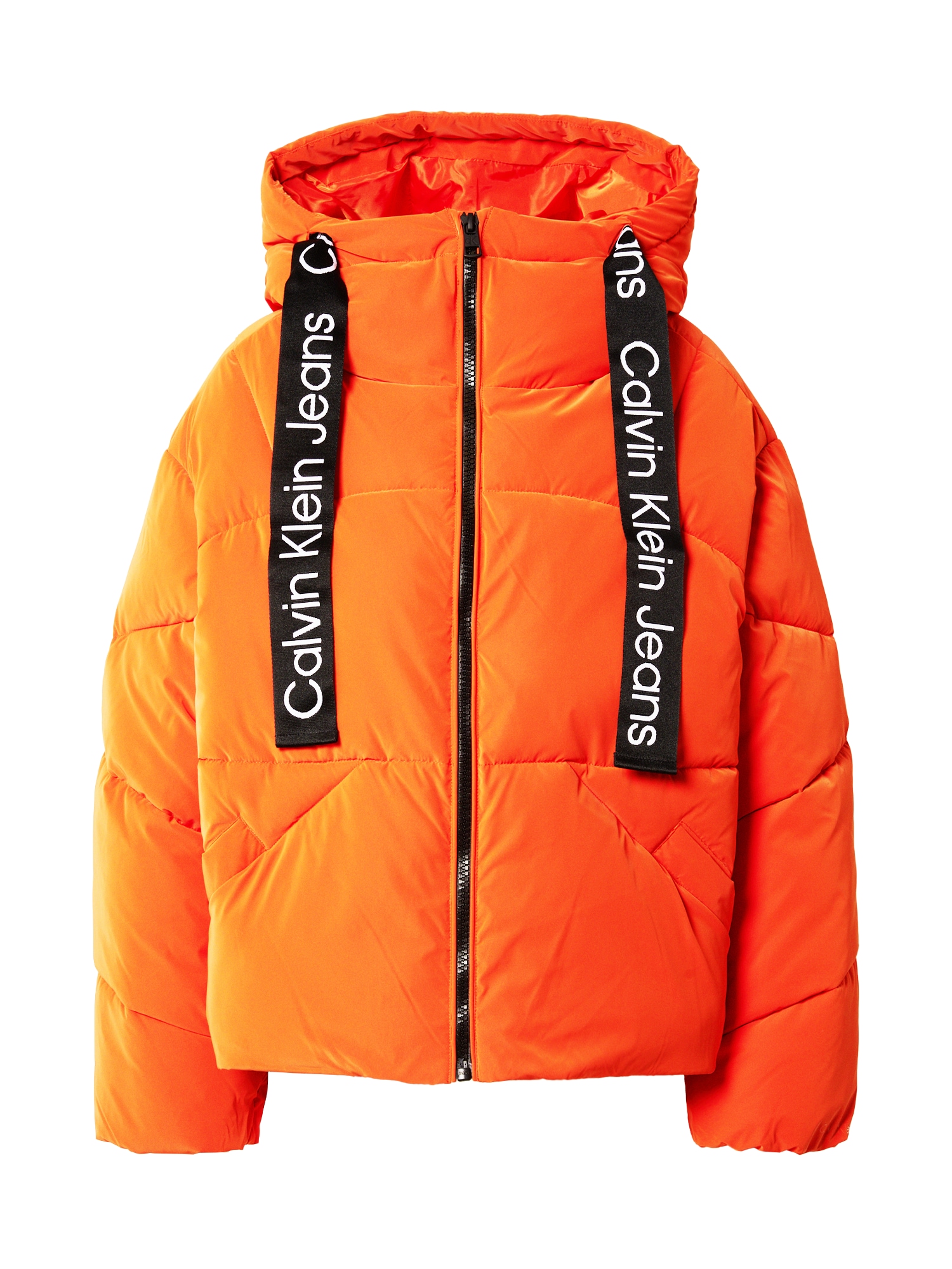 Calvin Klein Jeans Zimska jakna  oranžna / črna / bela