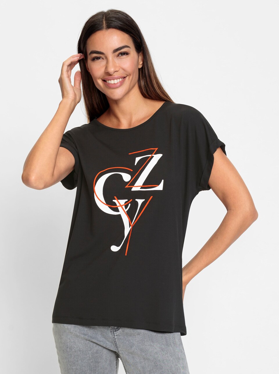 T-shirt röd / svart