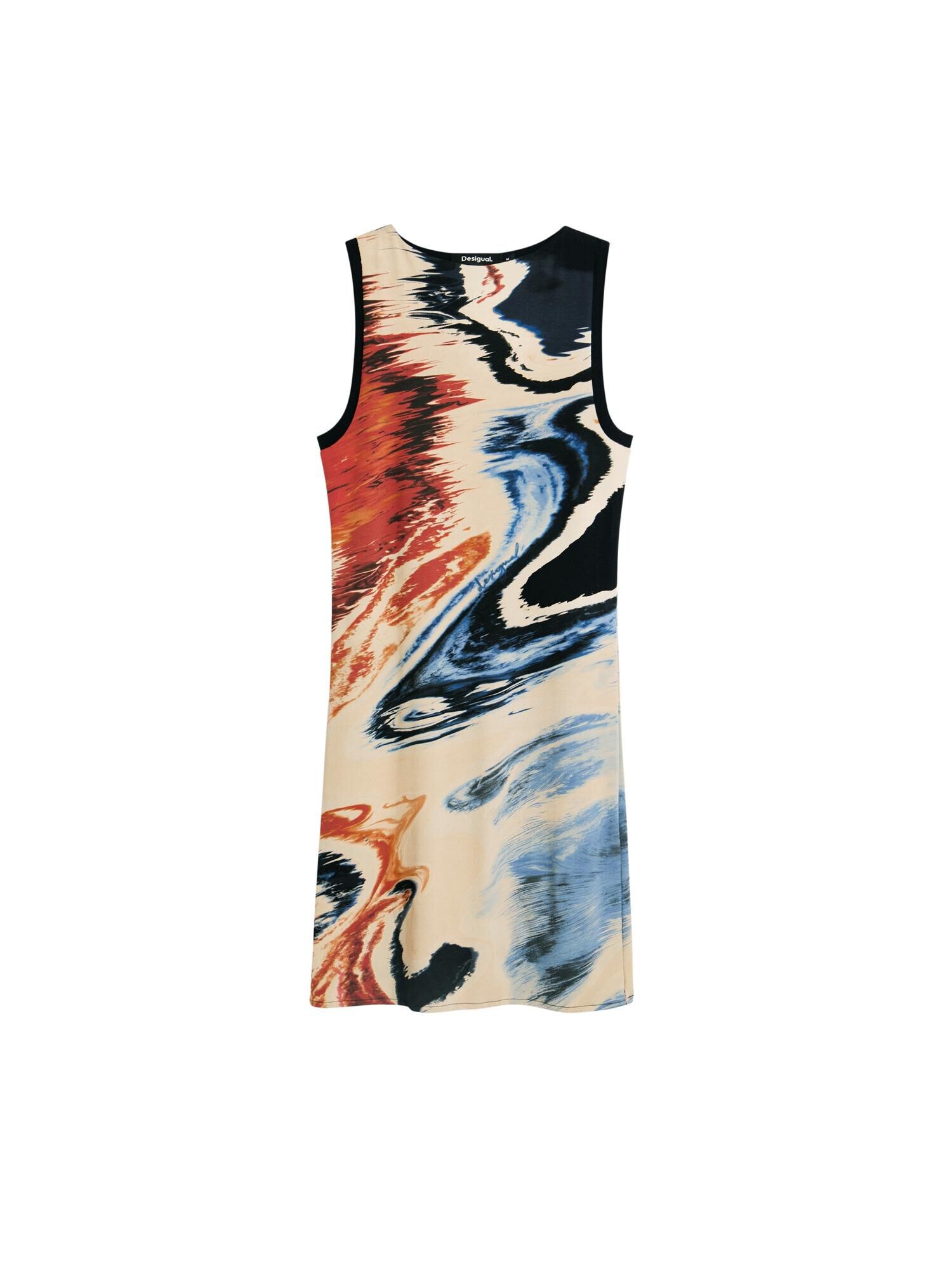 Desigual Vestido  beige / marino / azul real / rojo anaranjado