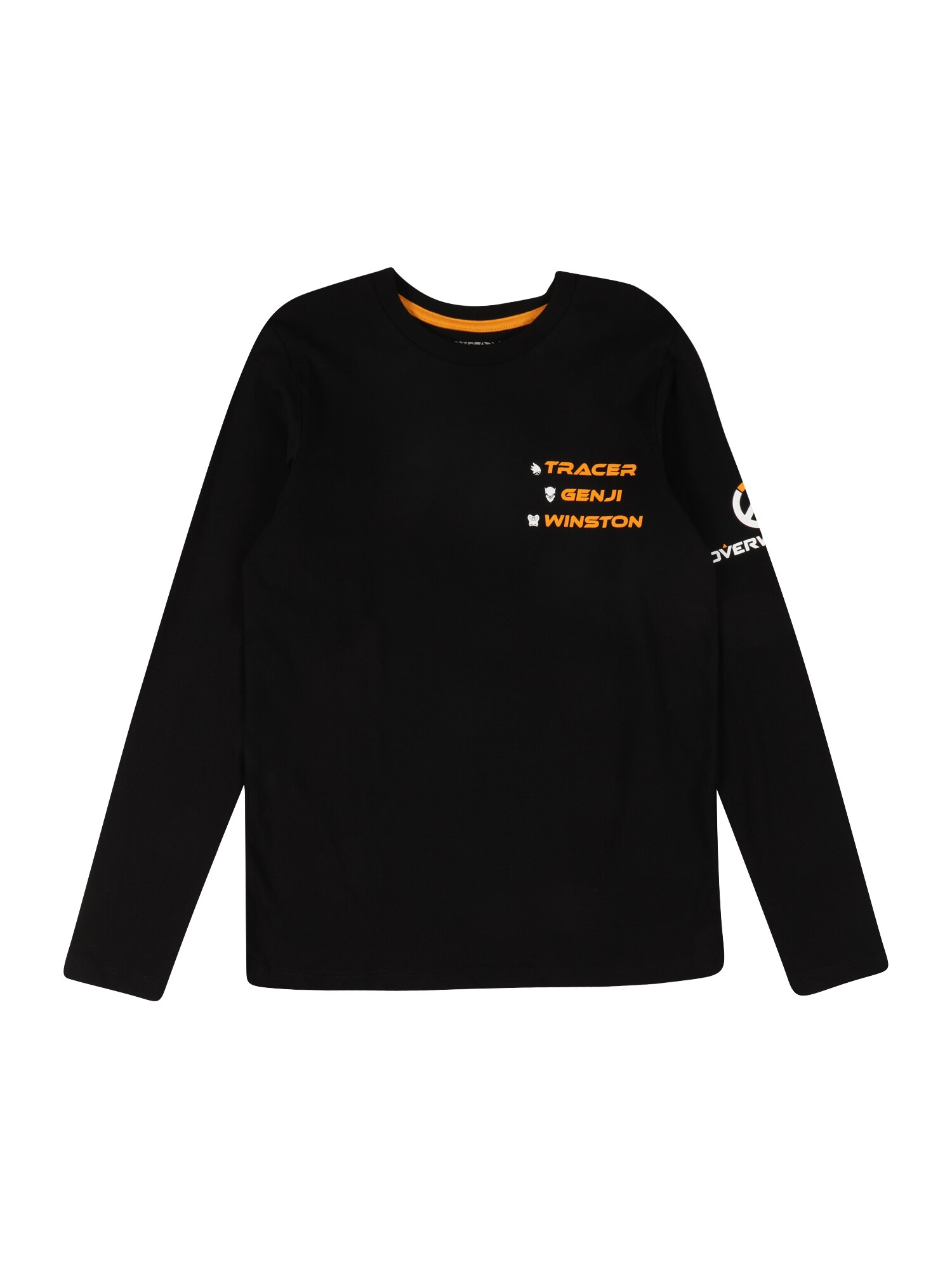 Jack & Jones Junior Tričko 'OVERWATCH'  oranžová / čierna / biela