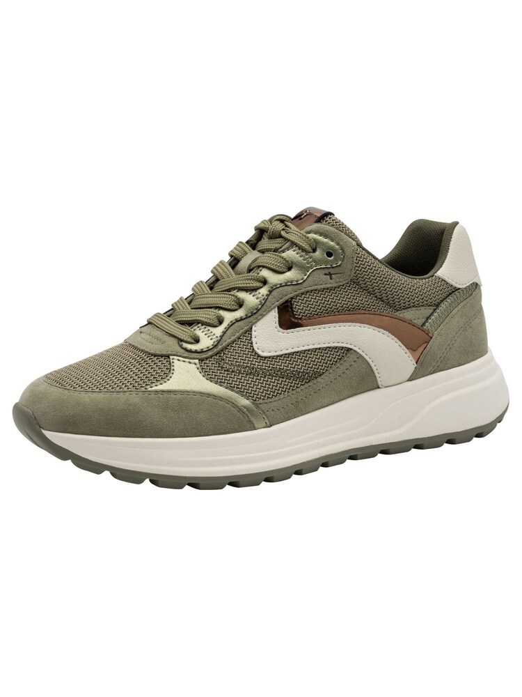 Tamaris Sneaker Damen Größe 40 ecru / bronze / khaki