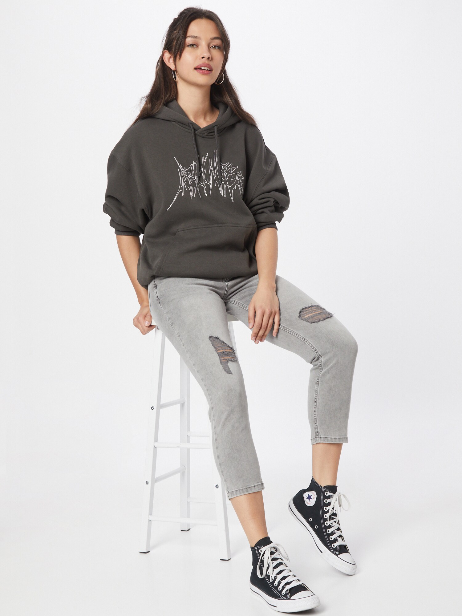Dorothy Perkins Džínsy sivý denim (obrázok 4)