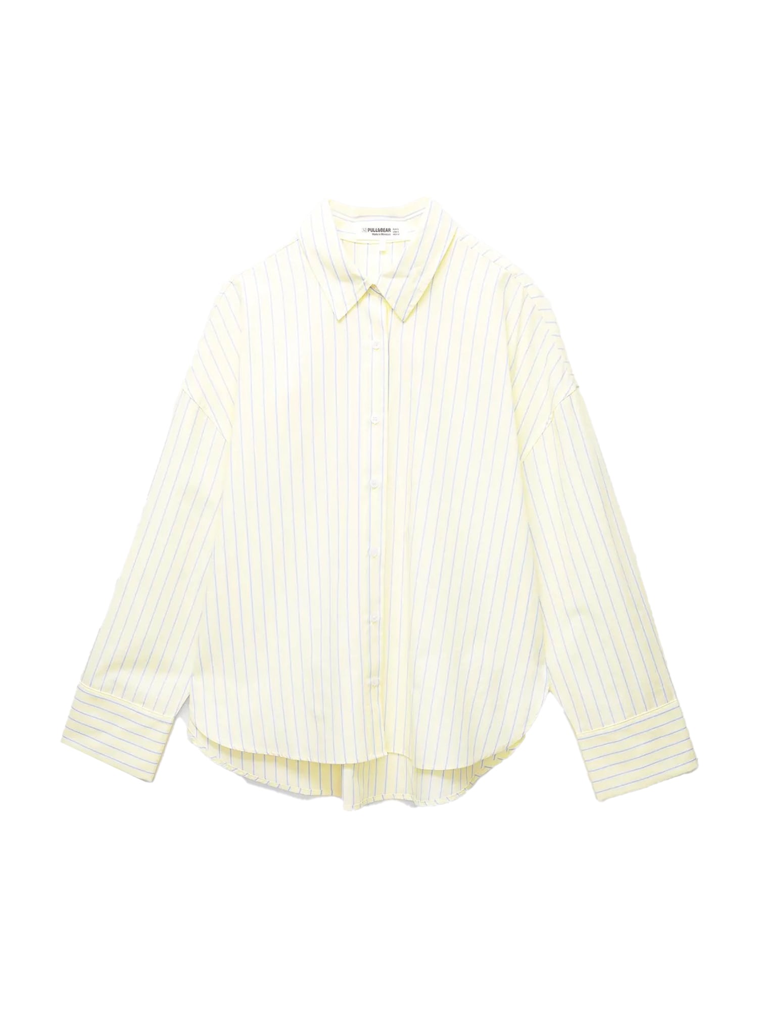 Pull&Bear Bluză  albastru / galben / alb