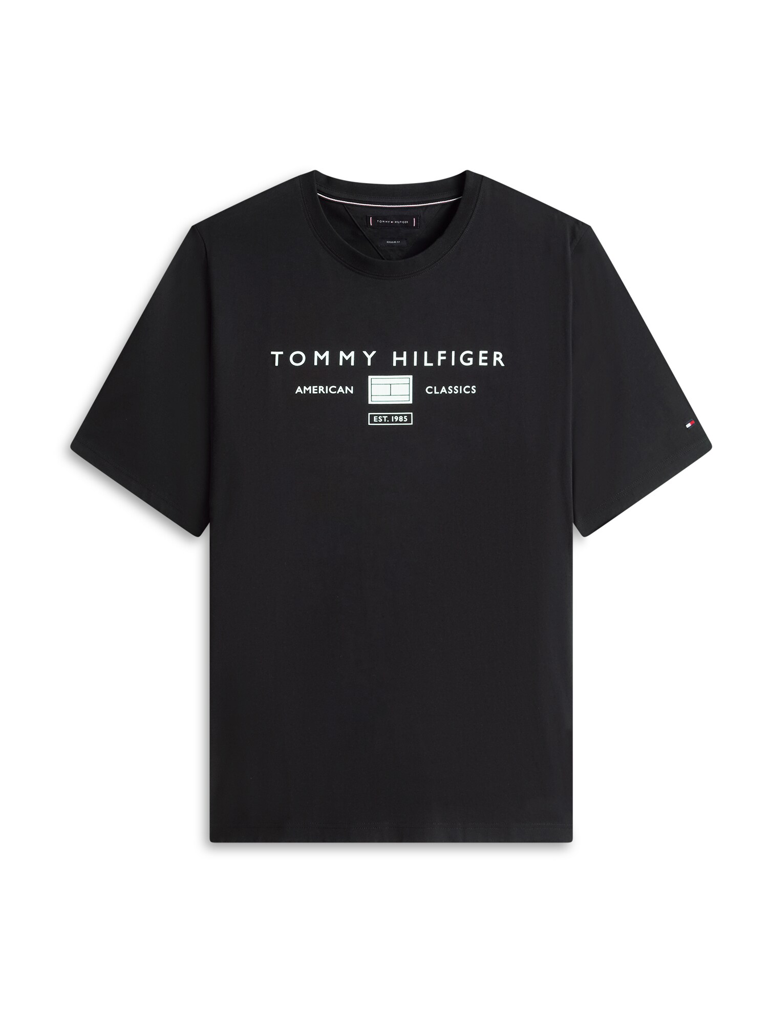 Tommy Hilfiger Big & Tall Tricou  negru / alb
