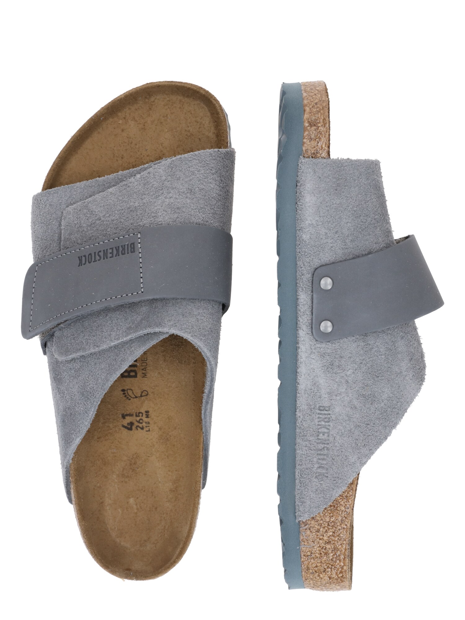 BIRKENSTOCK Papucs 'Kyoto'  szürke / sötétszürke termék 2. képe