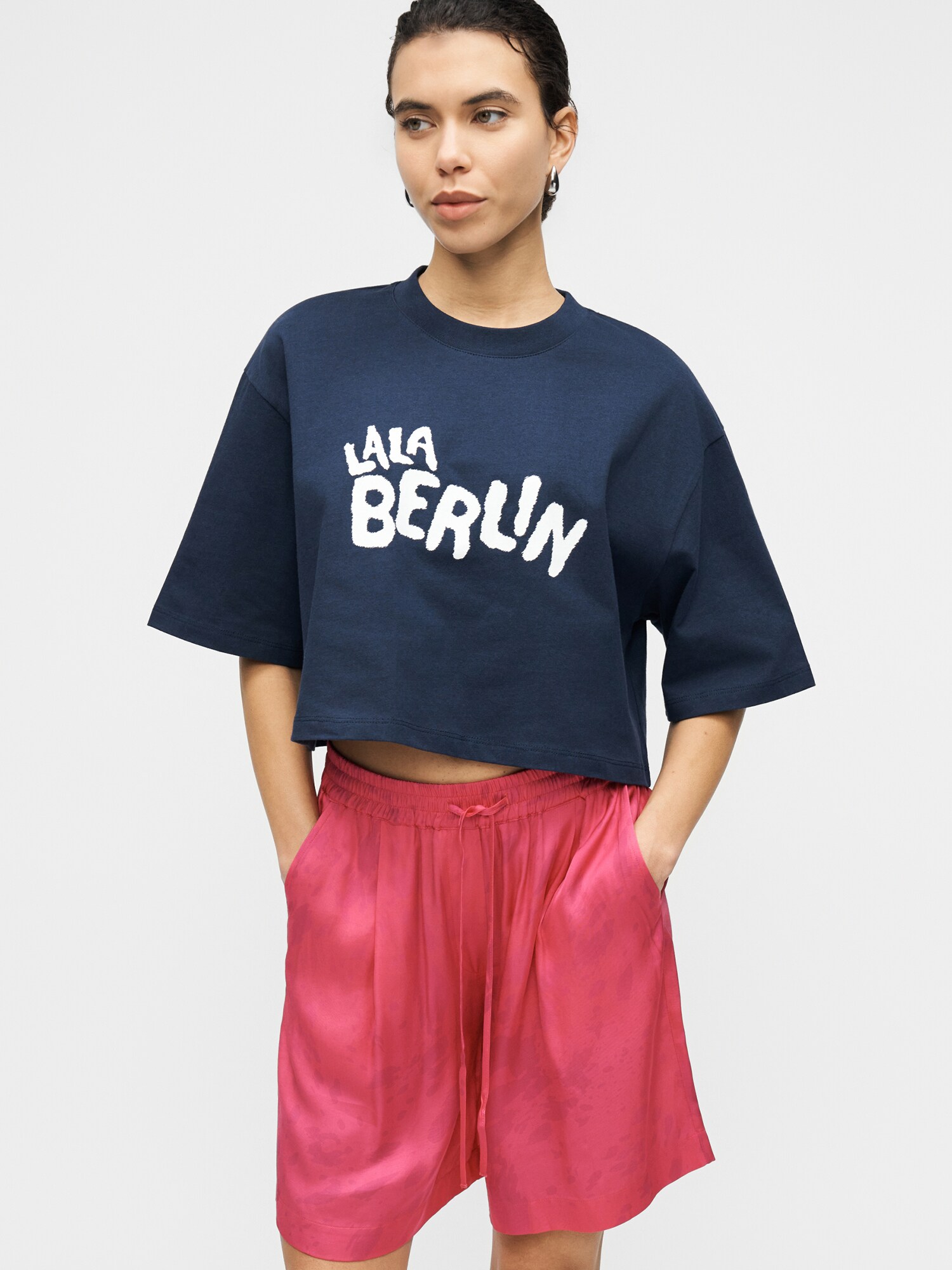 Lala Berlin Tričko 'Corali'  tmavomodrá / biela (obrázok 6)