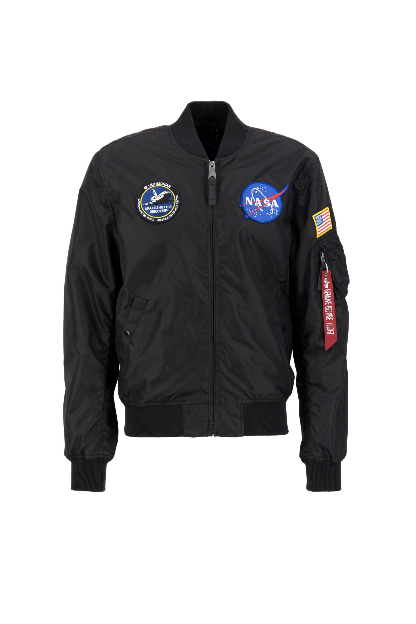 ALPHA INDUSTRIES Prehodna jakna 'MA-1 TT NASA Reversible II'  modra / rdeča / črna / bela